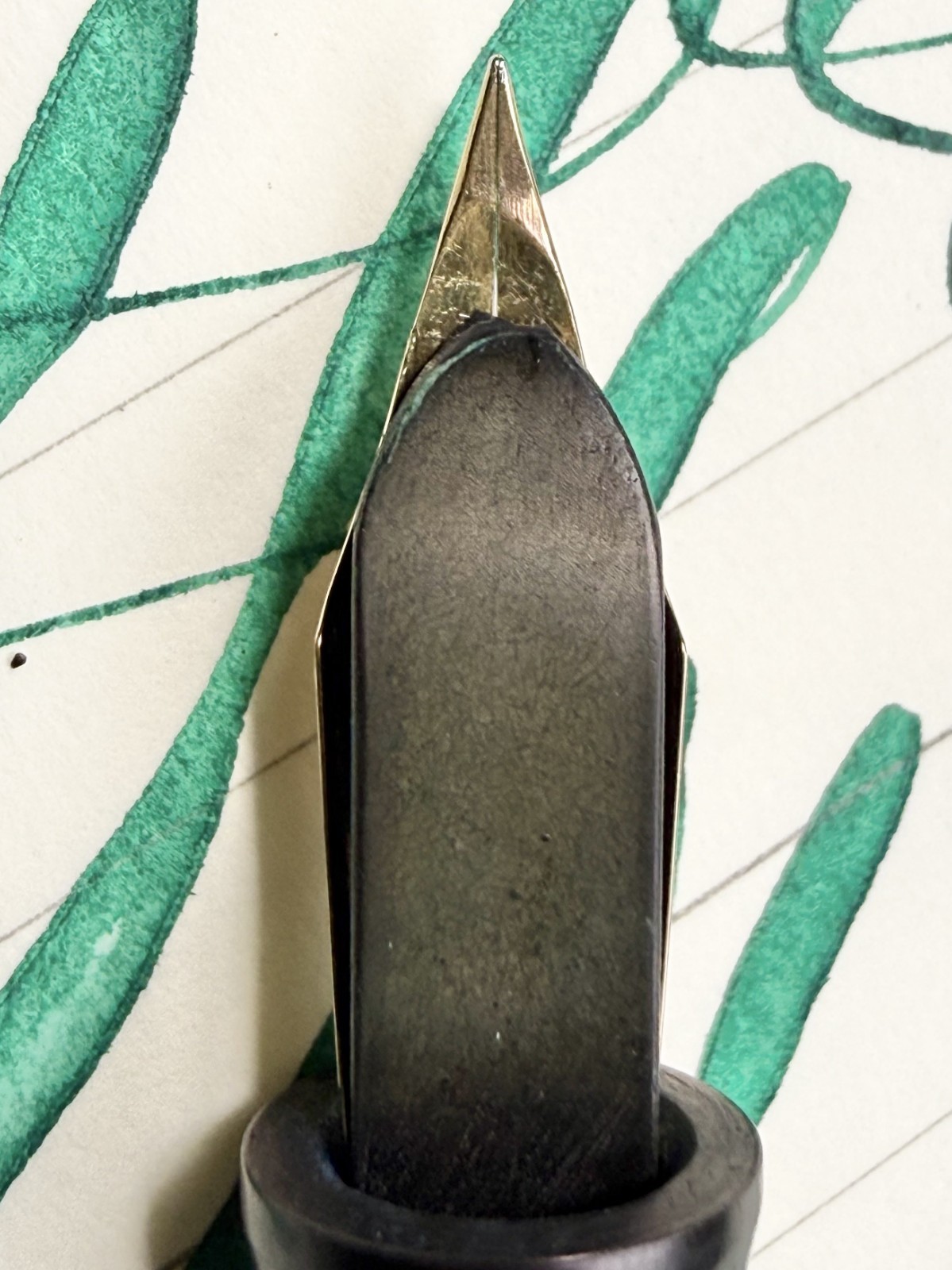 XF Waterman 52 14K Gold Long Tined nib Wet Noodle (video)