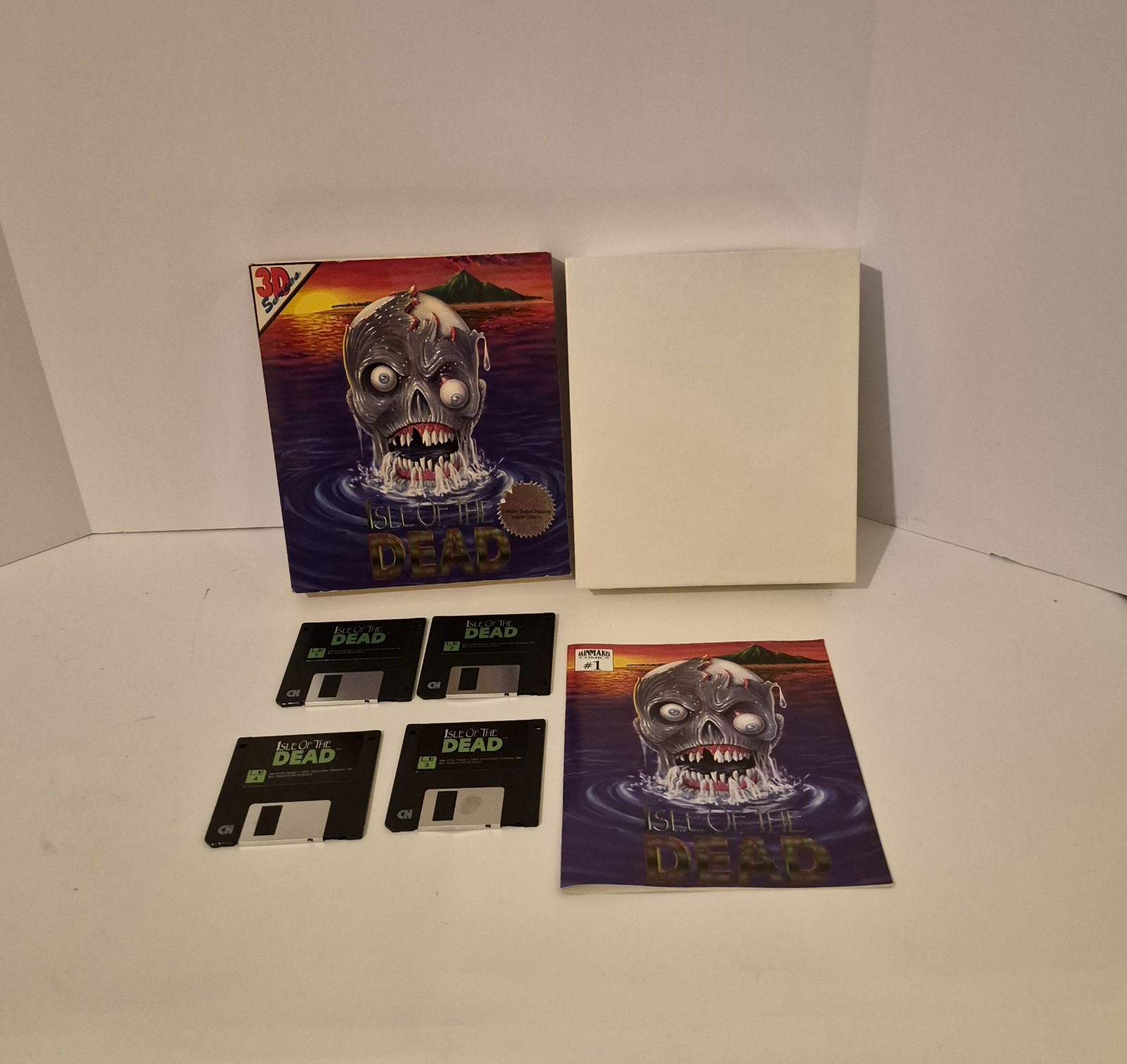 Rare Isle of the Dead Comic Book #1 & Big Box 3D Series Game With Original Box