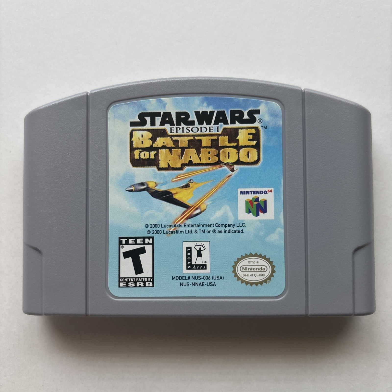 Star Wars Battle for Naboo Nintendo 64 N64 Authentic Cleaned Tested Retro Game