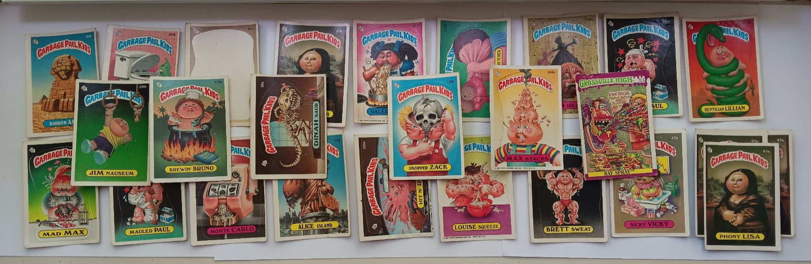 Vintage 1987 GPK Garbage Pail Kids Lot + 1 Grossville High