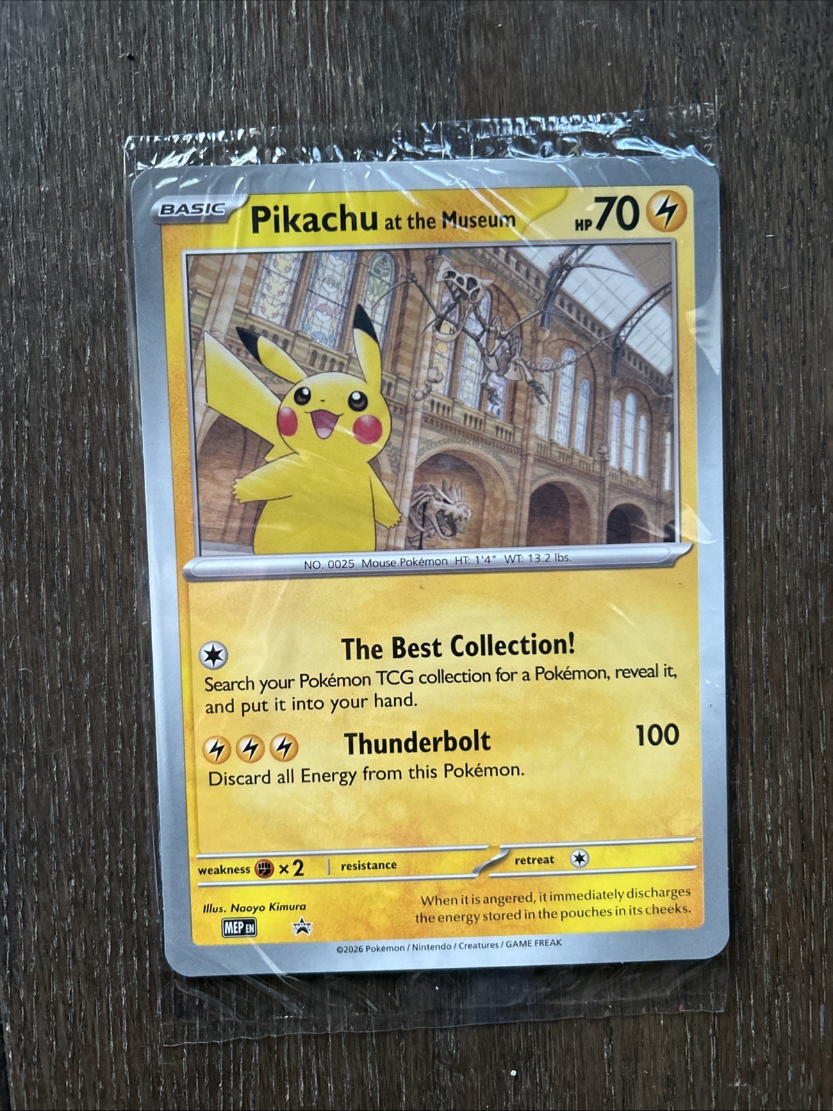 Pikachu At The Museum, Pokémon X Natural History Museum Jumbo Promo Pokémon Card