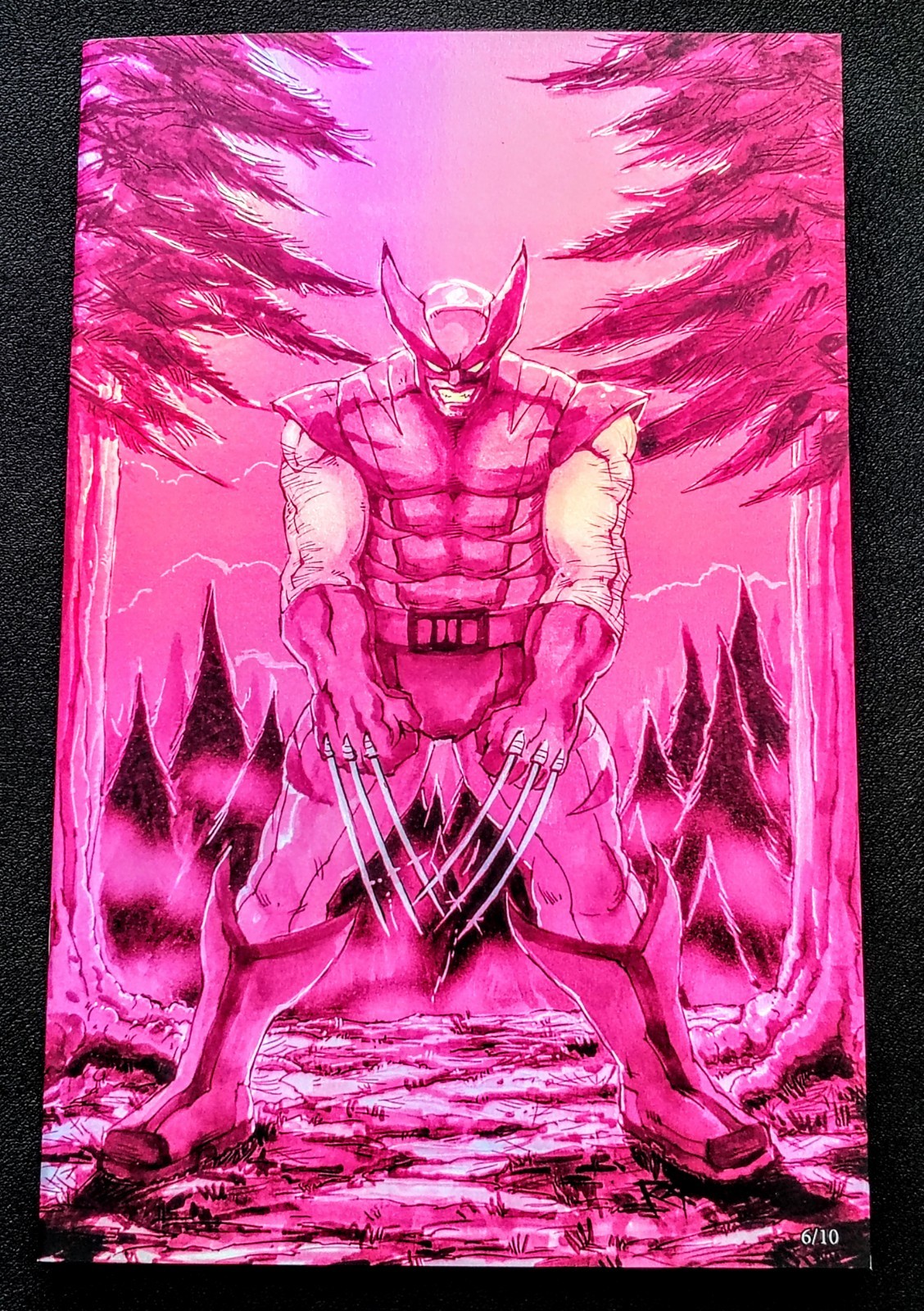 RZP Wolverine Absolute Batman #1 Homage Pink Foil Snikt Blind Bag Variant #6/10
