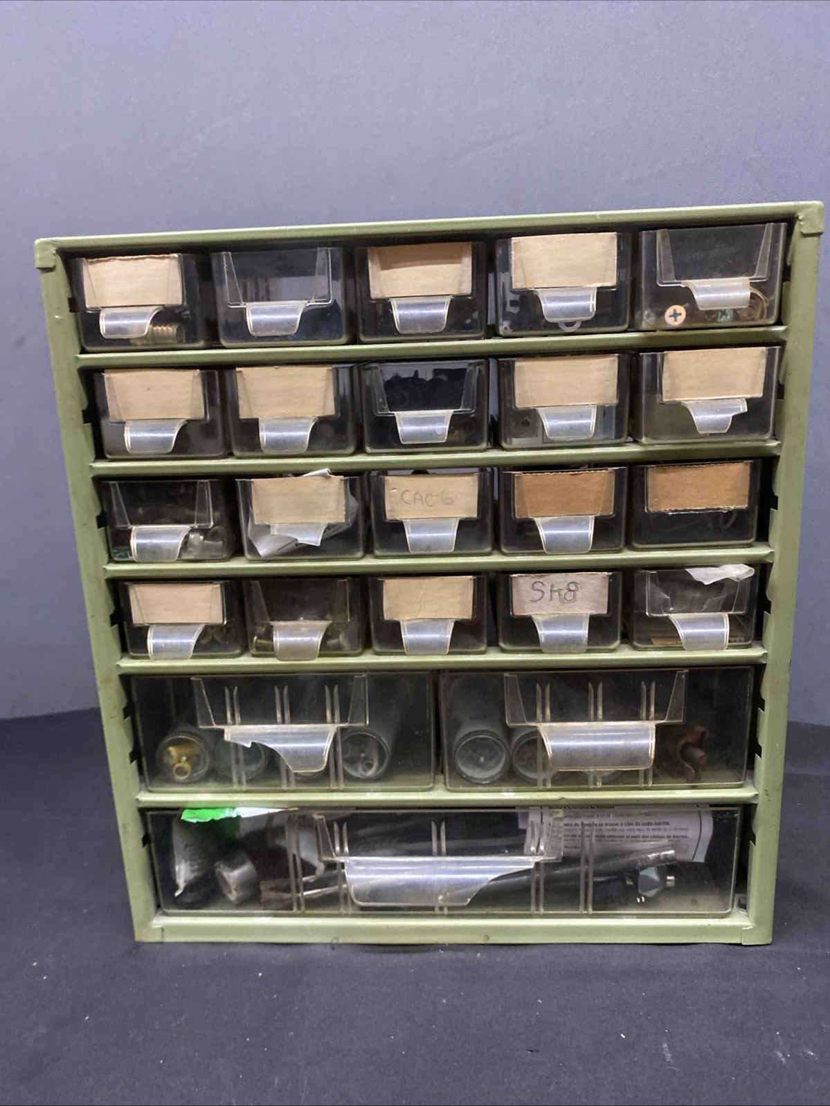 MONTGOMERY WARD POWR KRAFT 23 DRAWER ORGANIZER With Contents. Read Details