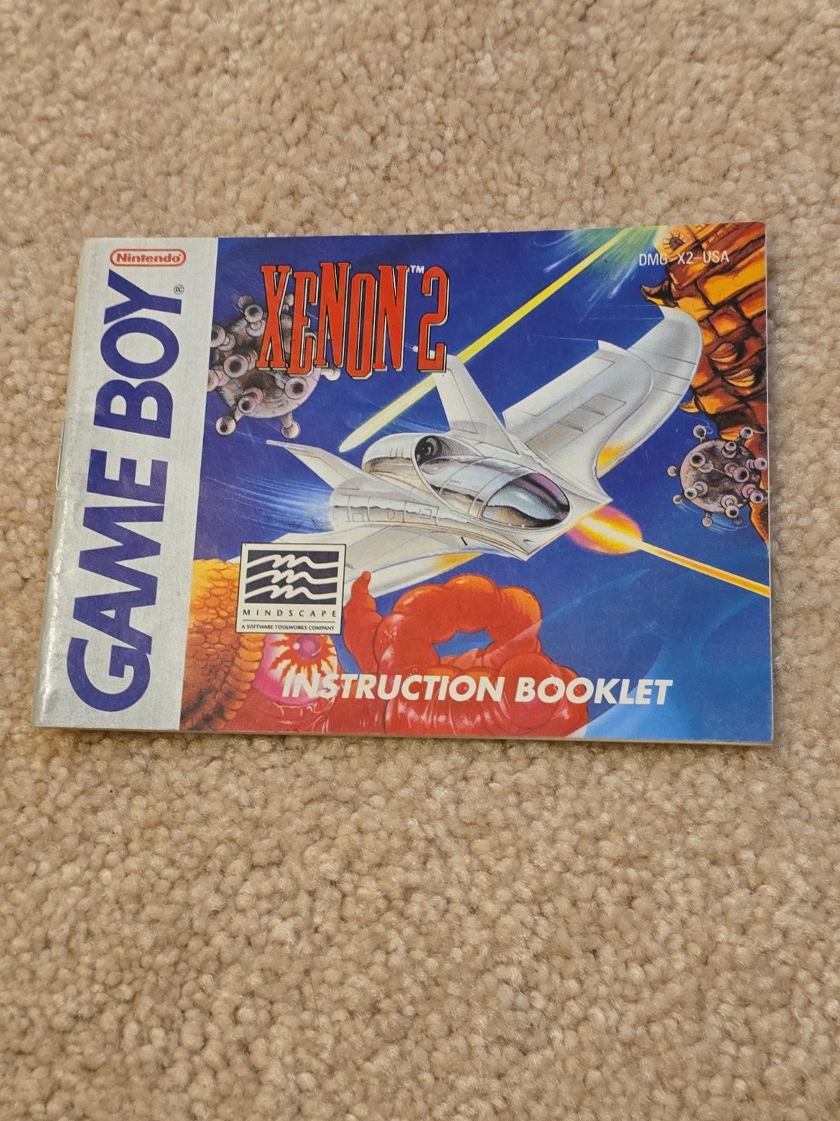 Xenon 2 Nintendo Game Boy Gameboy Manual Instruction Booklet Only Nice Authentic