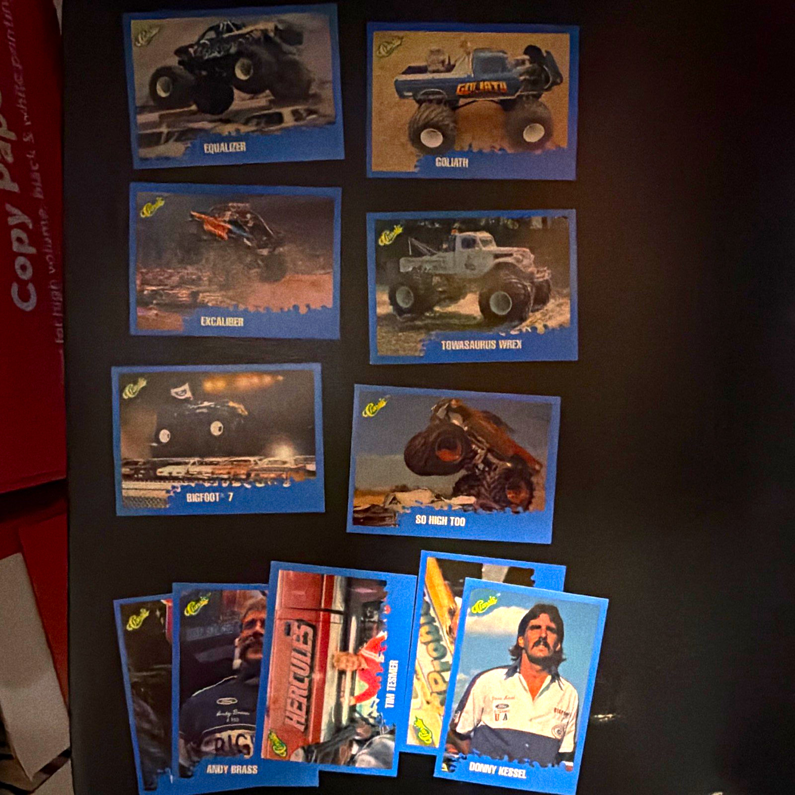 Topps Monster Jam 1998 Non-Sport Trading Card Lot 8 Bigfoot 7 Goliath