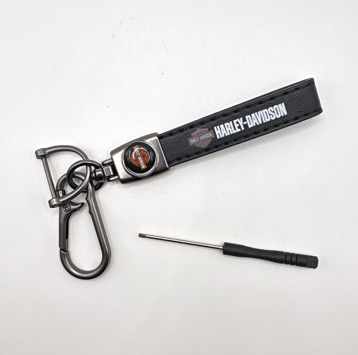 NEW- Custom Leather Harley Davidson Motorcycles Biker Key Chain Key Holder Gift