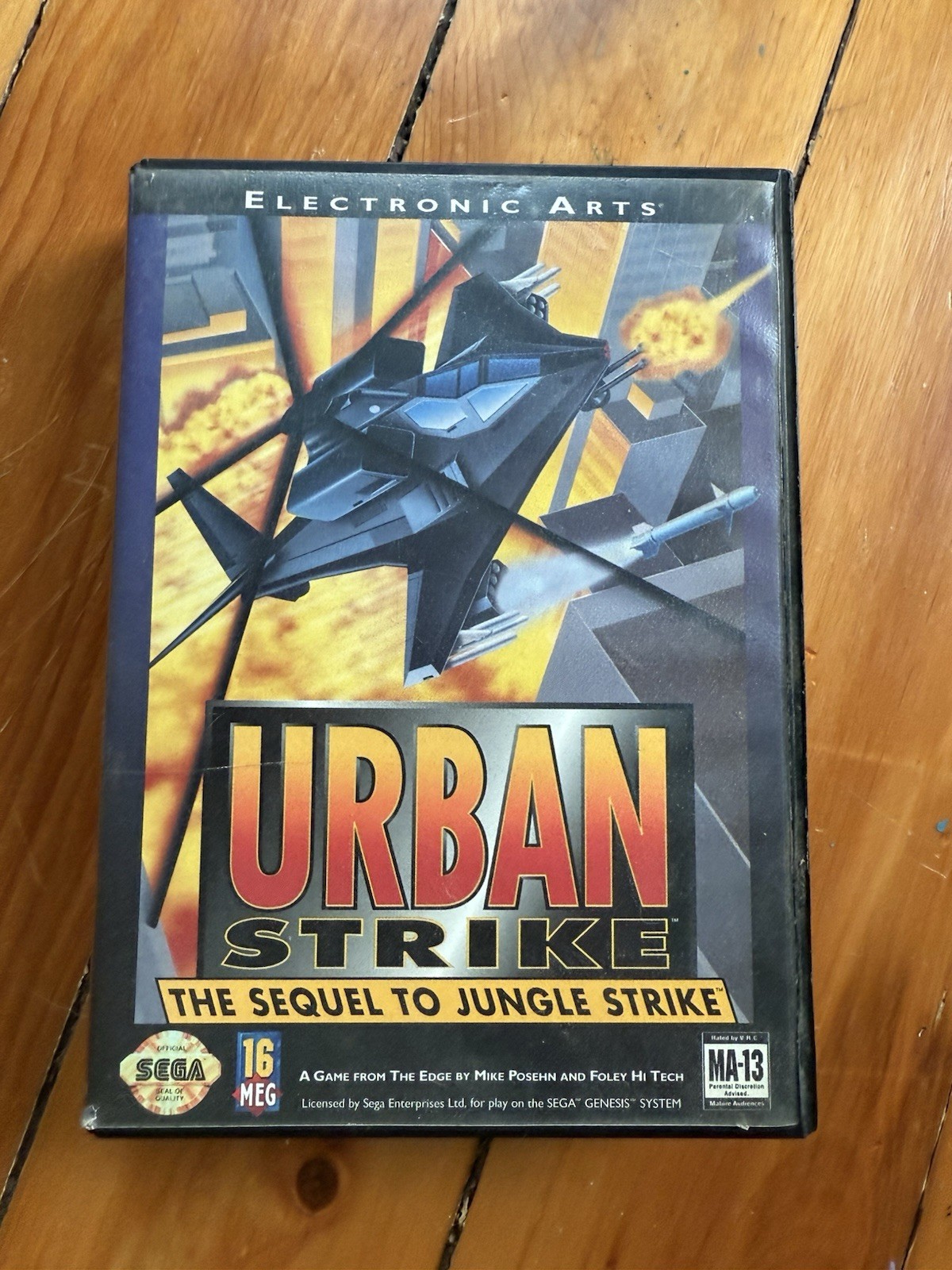 1994 Urban Strike The Sequel To Jungle Strike Sega Genesis Video Game Box