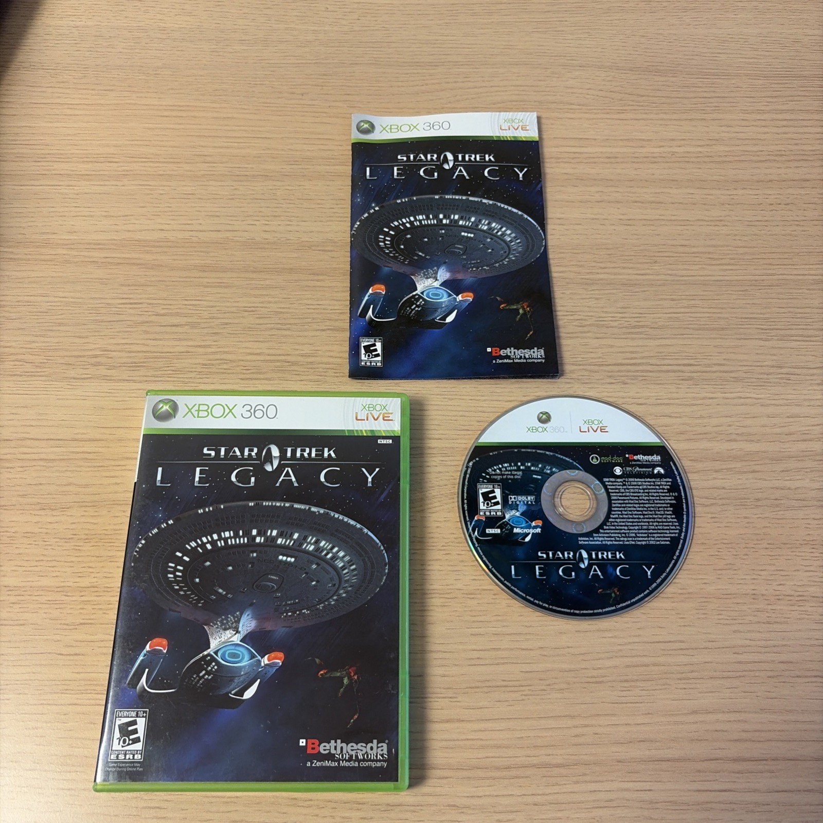 Star Trek: Legacy (Microsoft Xbox 360, 2006) CIB