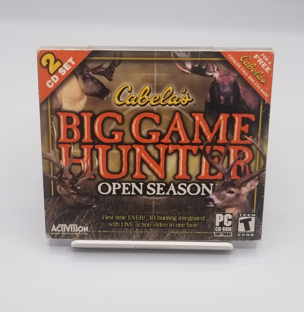 Vintage Cabela's Big Game Hunter Open Season 2 CD Set - PC Game - New & Sealed 