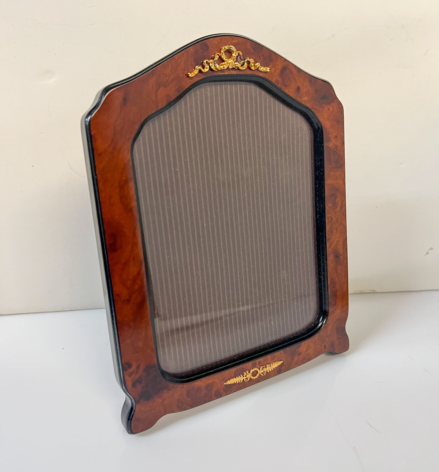 Vintage Selli G Gabriello Florence Wood Photo Frame Gilt Sterling Silver 5x 7