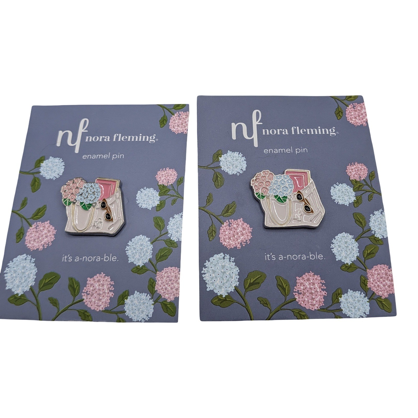 Lot 2x Nora Fleming Tote-Ally Cute Enamel Pin 2026 Winter Wholesale Exclusive