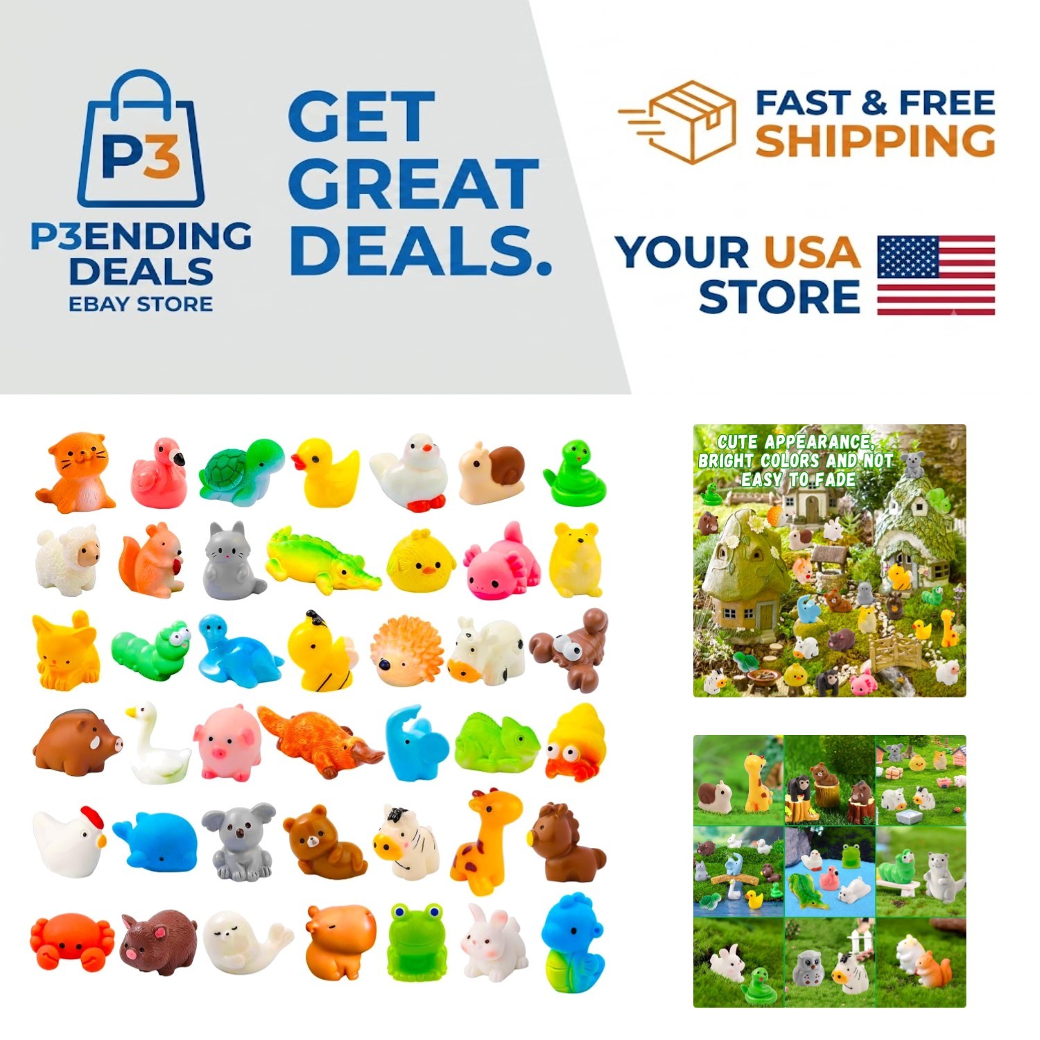 42 Unique Resin Animal Figurines - Perfect for Crafts & Fairy Garden Displays