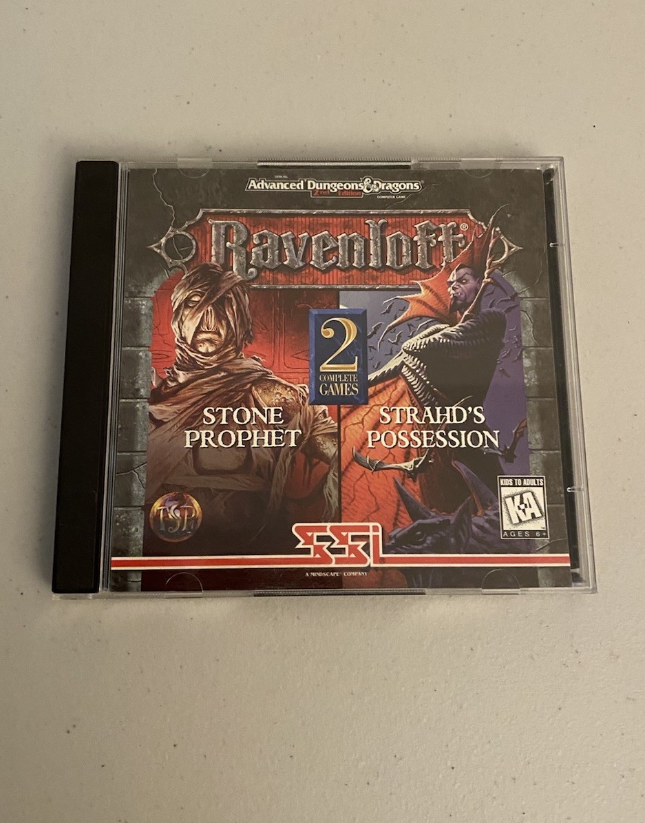 Advanced D&D Ravenloft Stone Prophet & Strahd's Possession PC 2 Disc HTF