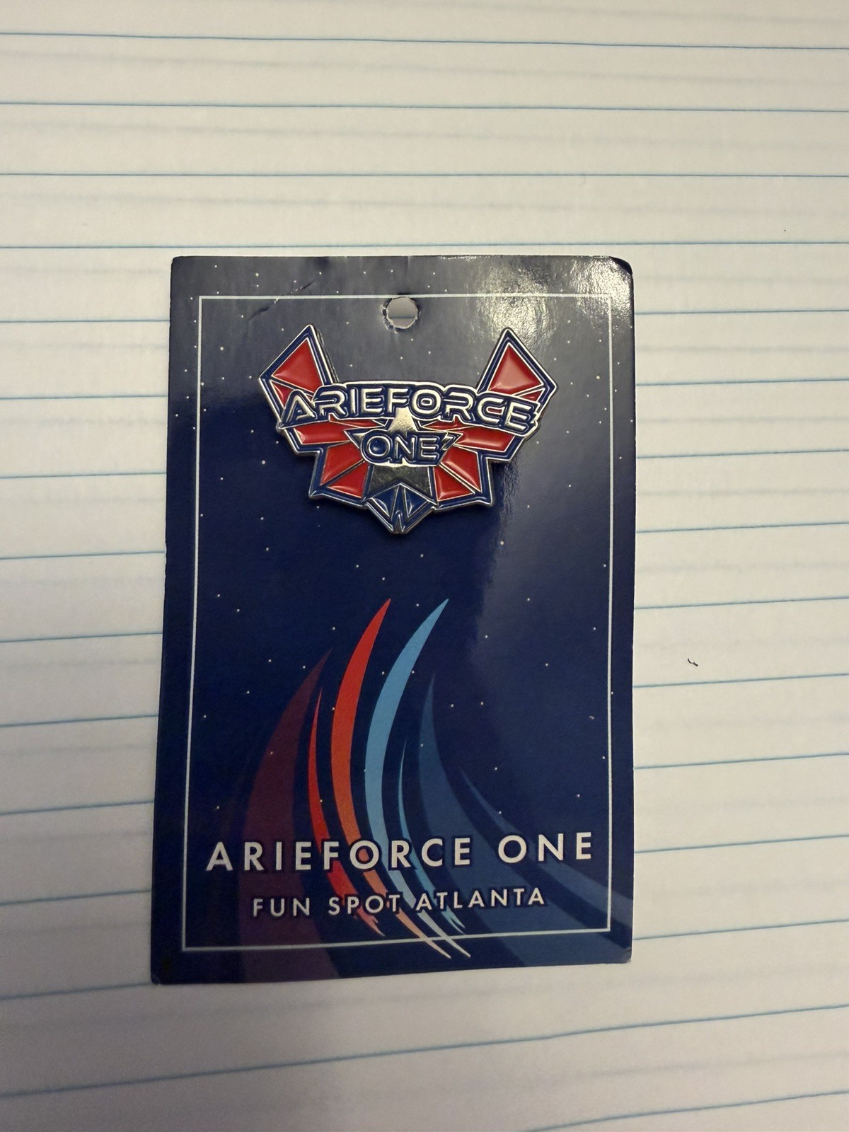 ArieForce One Collectors Pin Funspot America Atlanta