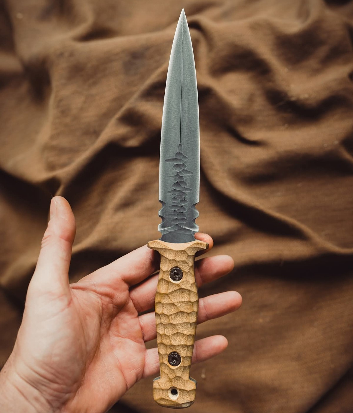 Venom Fang Dagger Handmade D2 Steel Knife Custom Micarta Handle Gift for Him