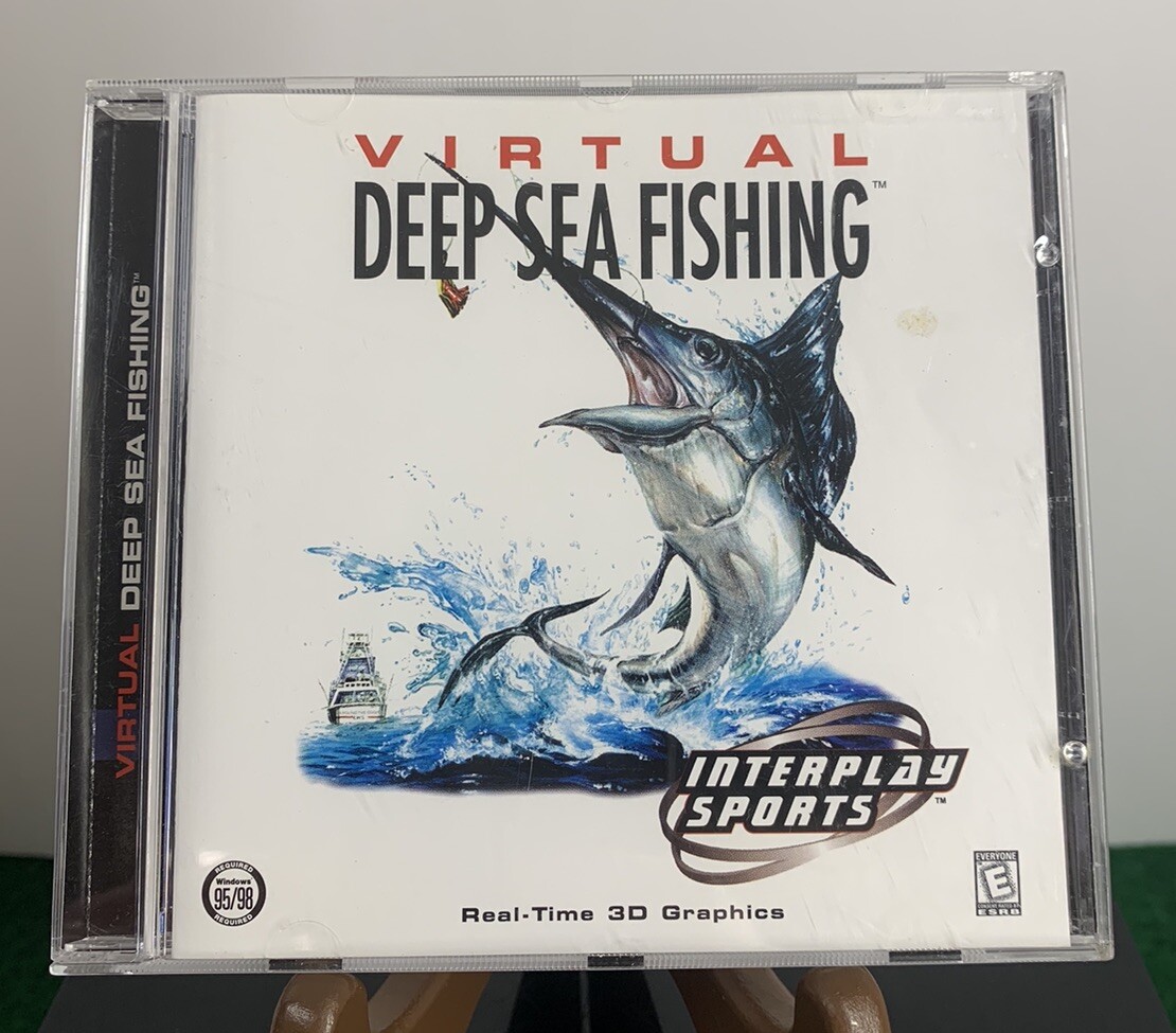Virtual Deep Sea Fishing PC Game- Real- Time 3D Graphics-Requires Windows 95/98
