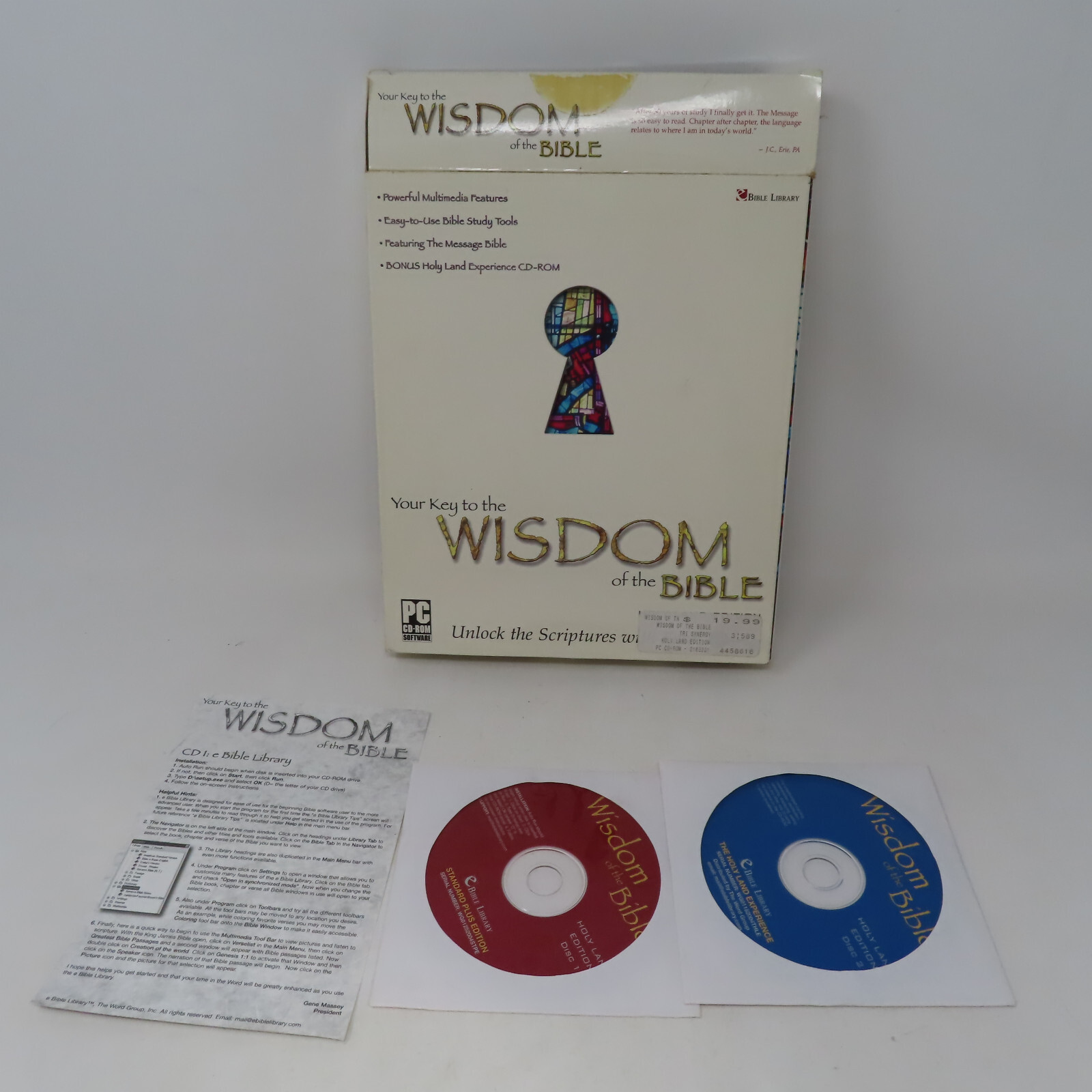RARE - Wisdom of the Bible PC BIG BOX HOLY LAND EDITION Windows 98 Game COMPLETE