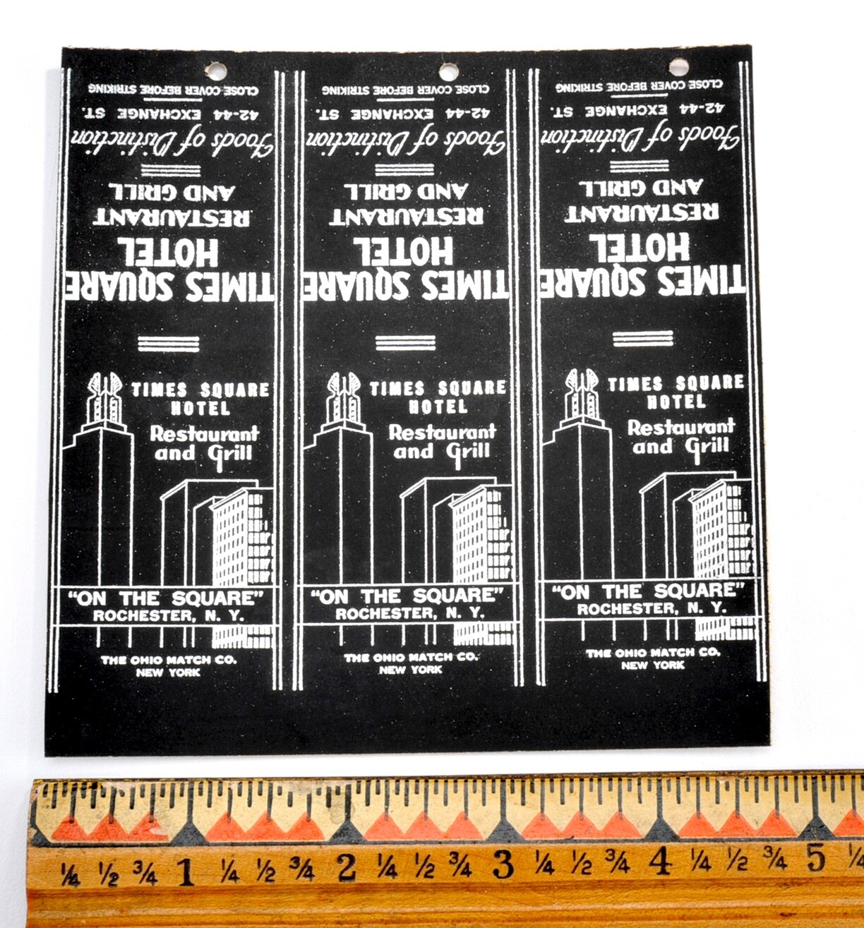 Vintage 1930\'s Times Square Hotel Restaurant - New York City-Matchbook Cover #30