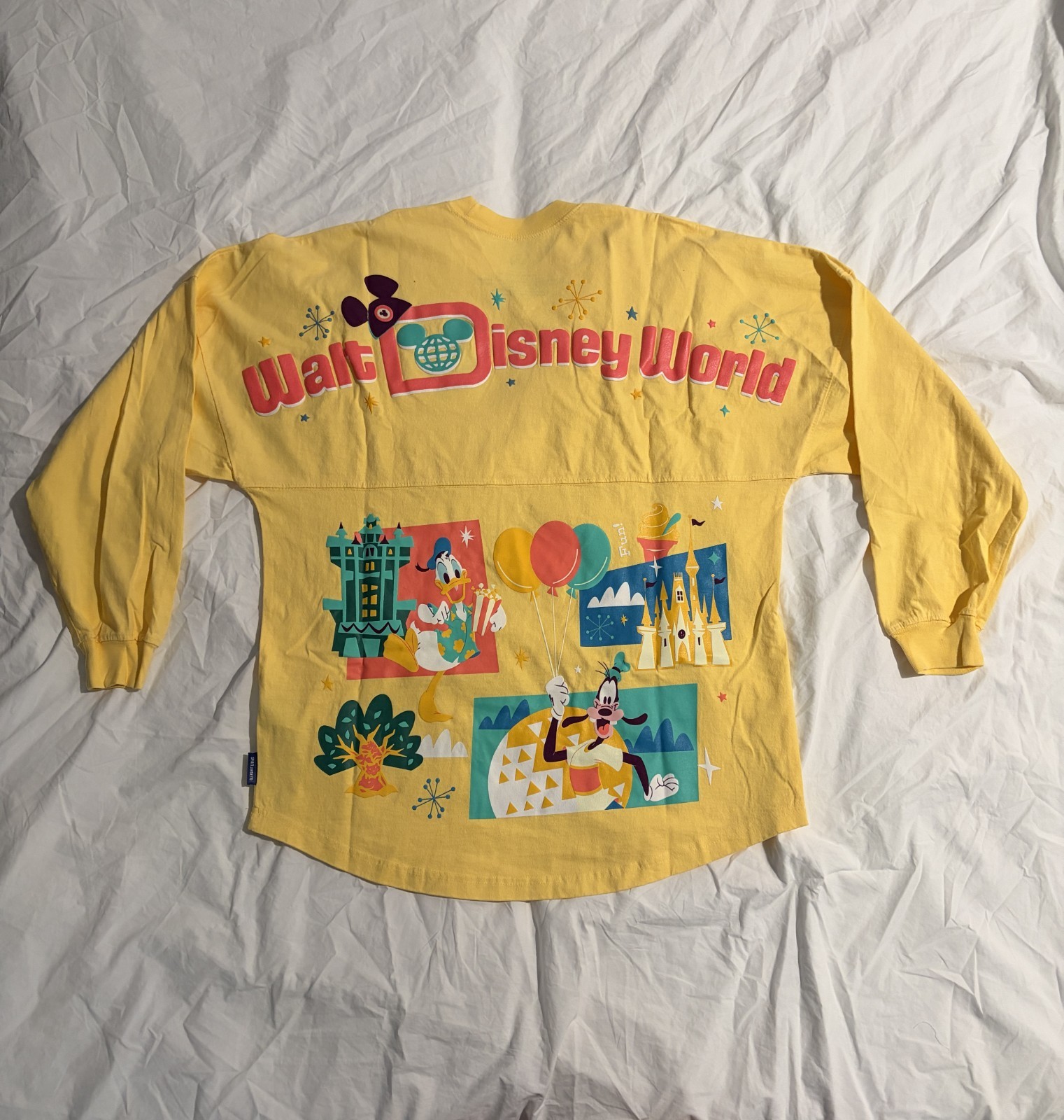 *Rare* Walt Disney World Yellow Spirit Jersey Four Parks - Medium Mickey