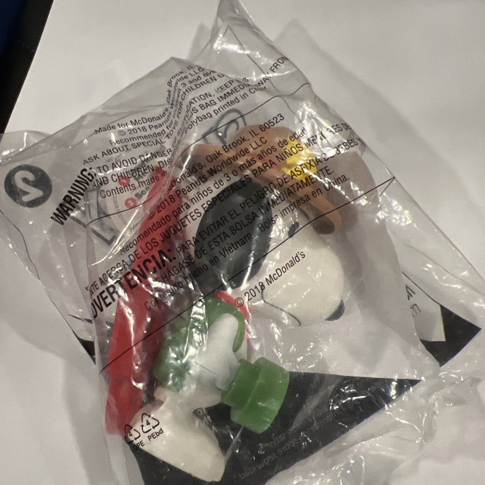 Peanuts Snoopy Beagle Scout McDonalds Clip-On Accessory Toy #2 Sealed