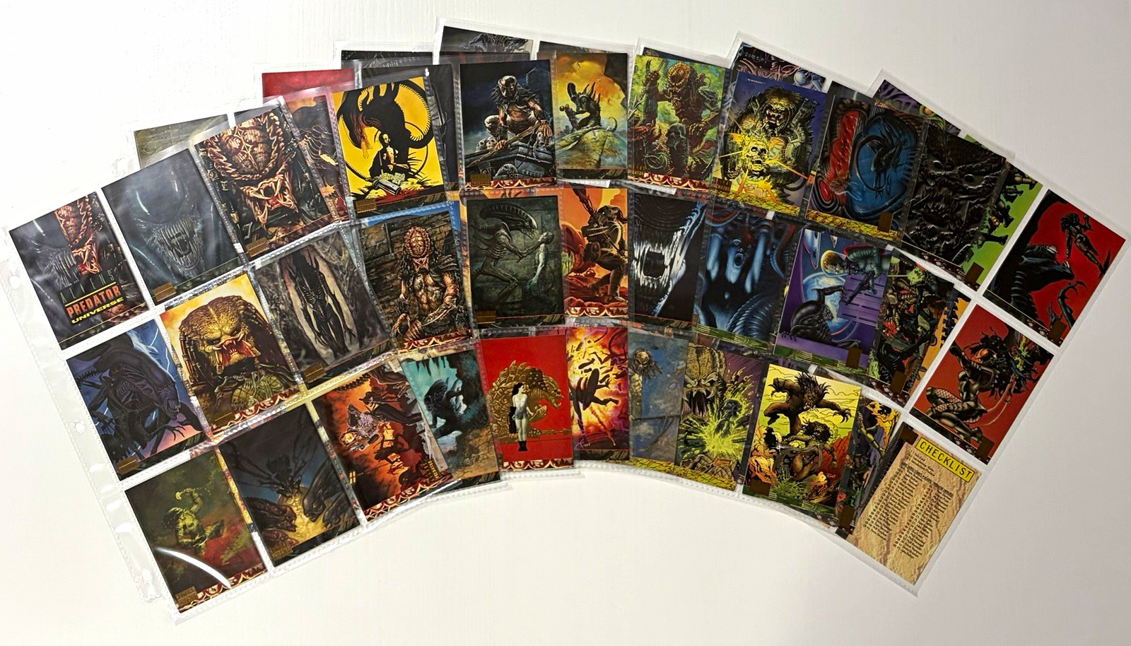 1994 Topps Aliens vs Predator Complete 72 Card Set