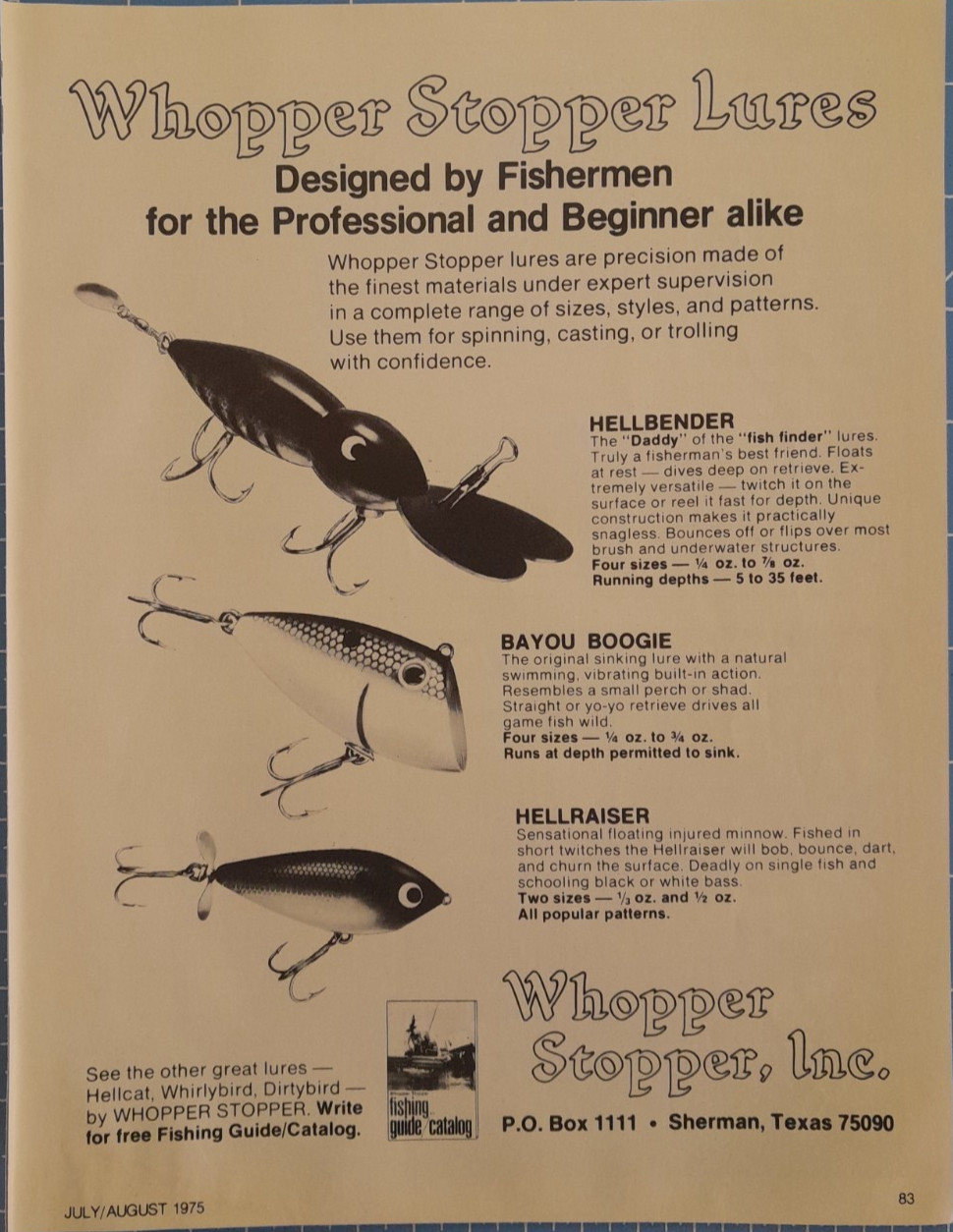 Whopper Stopper Lures, 