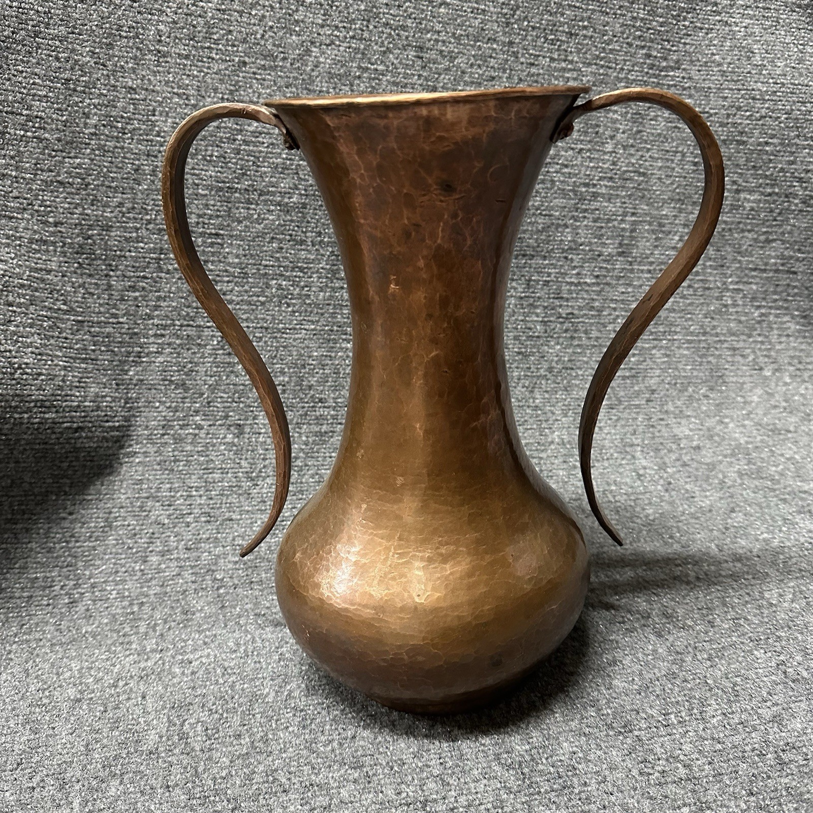 VTG 12” Hand Hammered Copper Vase Mexico Santa Clara Del Cobre 3lbs 12oz