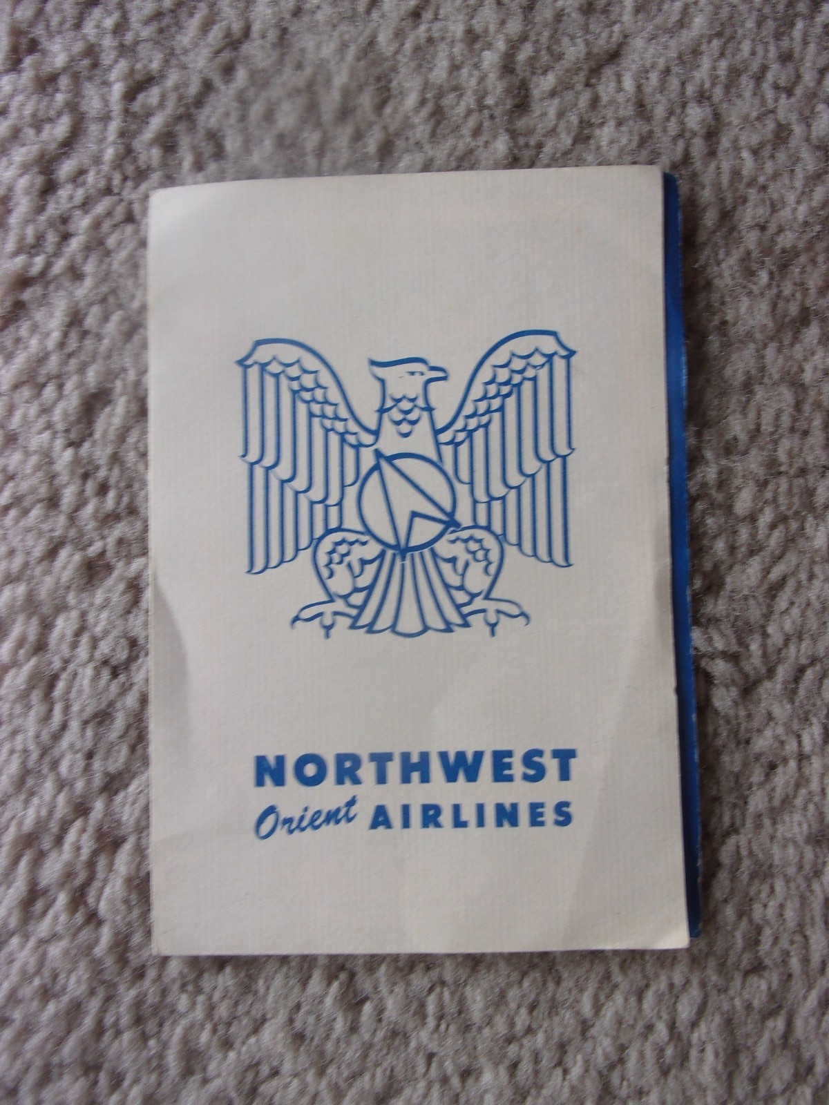 1950s NW Orient Airlines SIGNED Crew Welcome Aboard Brochure Vintage Aviation