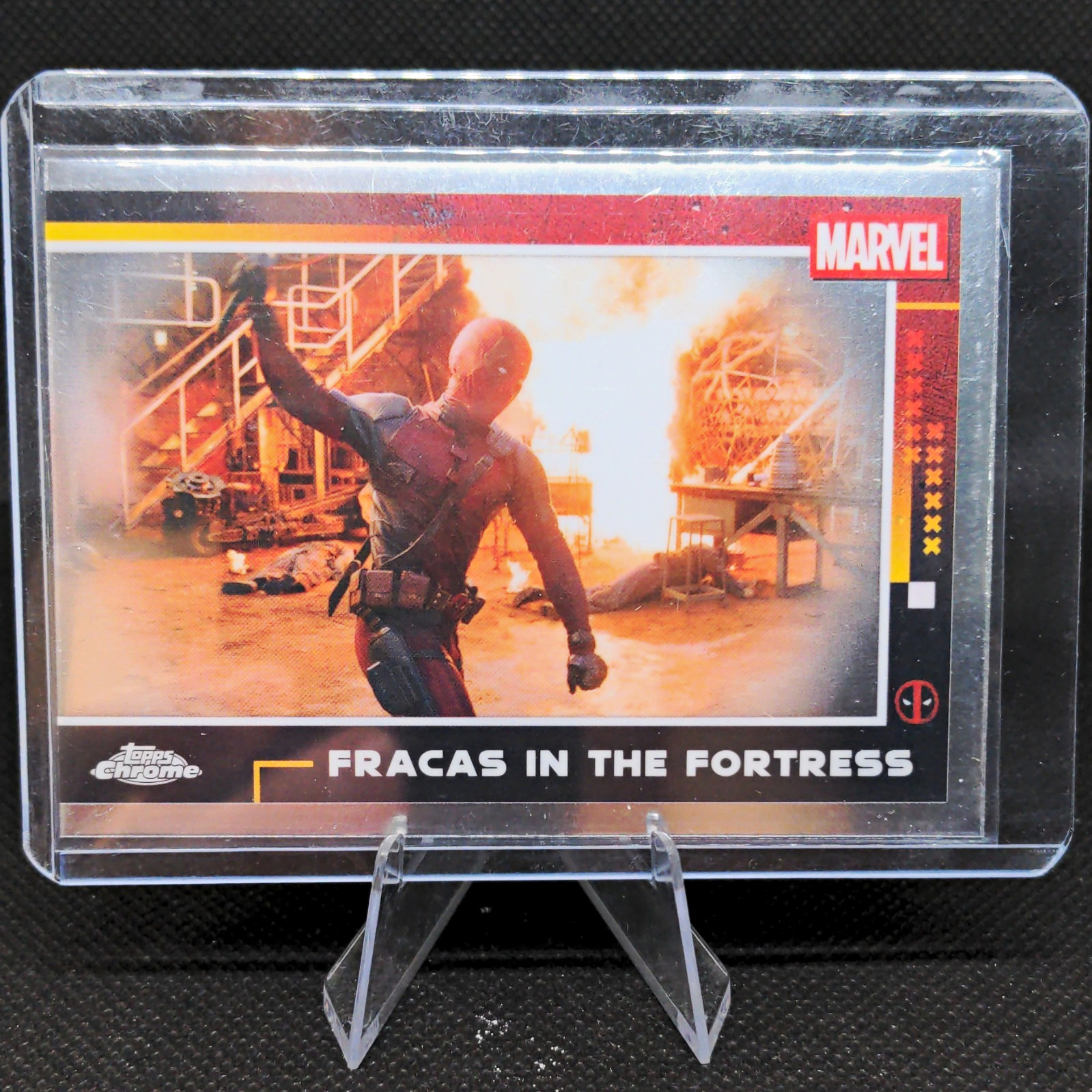 Topps Chrome Marvel 2025 Deadpool & Wolverine Insert #79 Fracas in the Fortress