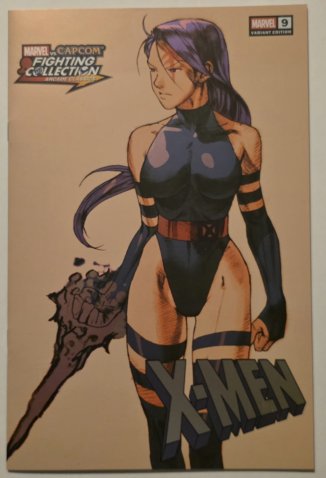 X-men #9 Psylocke Marvel vs Capcom Mexican Foil Variant 2025