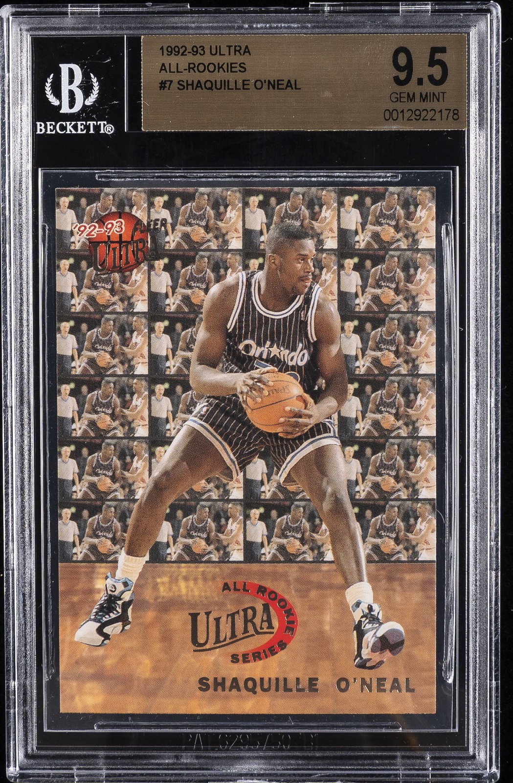 1992-93 FLEER ULTRA ALL-ROOKIES #7 SHAQUILLE O'NEAL BGS 9.5