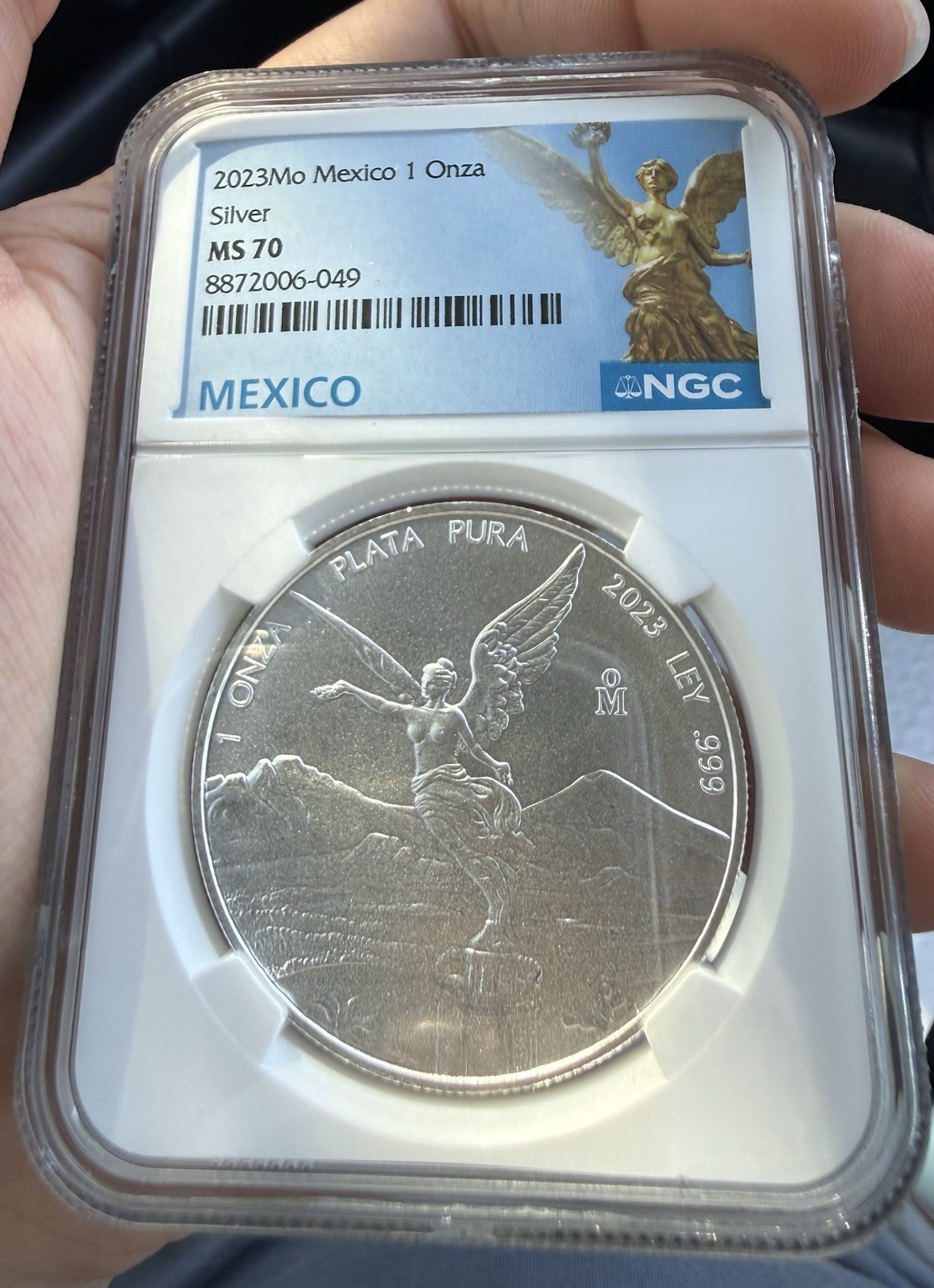 Mexico 2023 1 oz .999 Silver Libertad Business Strike NGC MS70 (Perfect Grade)