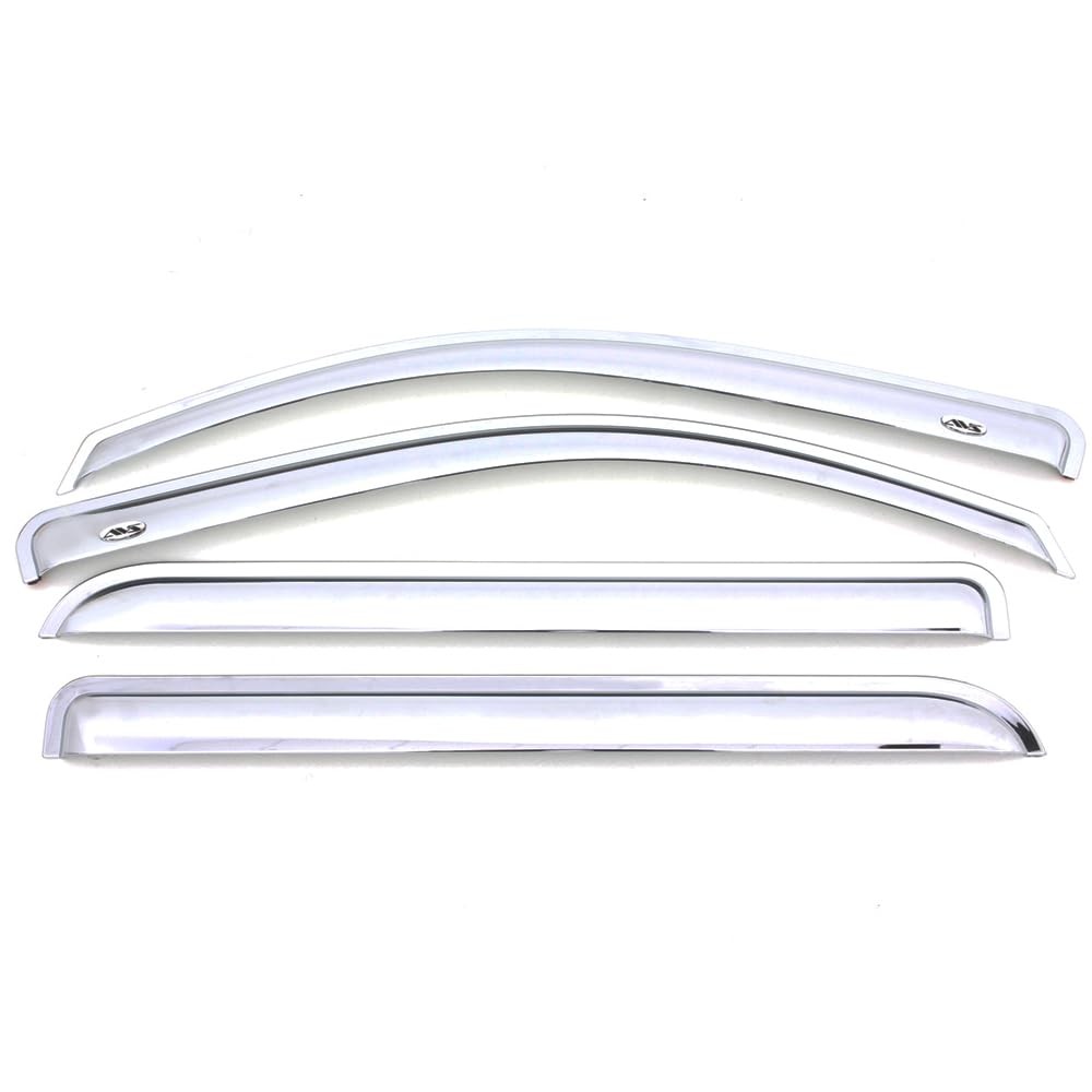 Chevy Silverado 07-13 Outside Mount Rain Guards Chrome Style For 07-13 1500