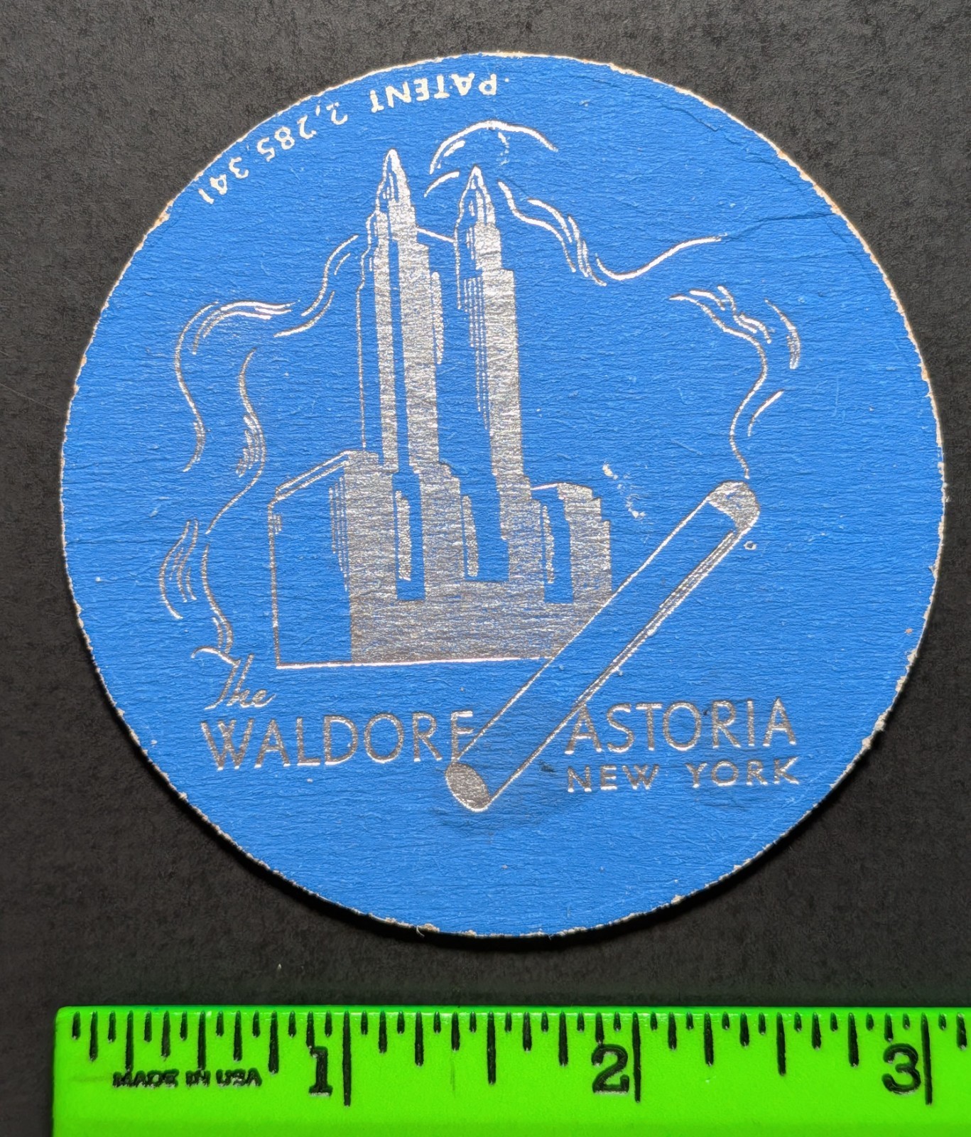 Vintage 1930s Waldorf Astoria Hotel New York Coaster