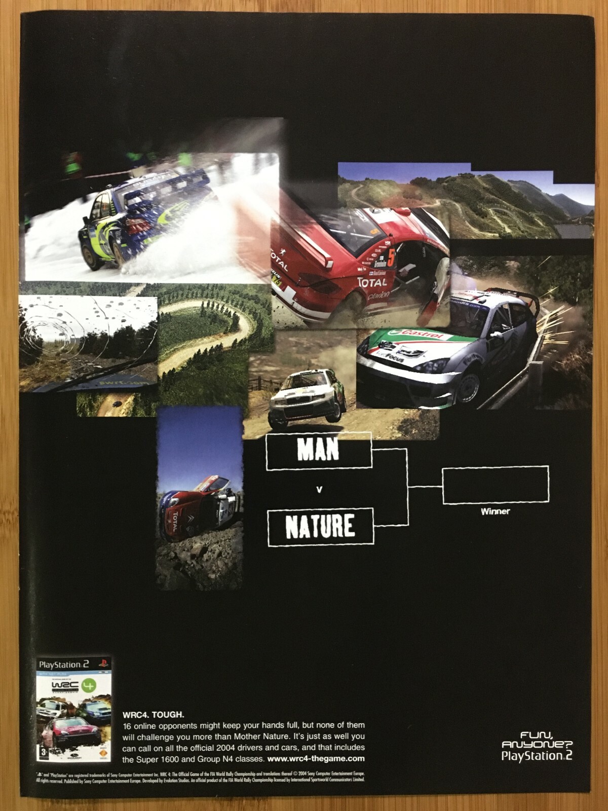 WRC 4 World Rally Championship PS2 2004 Vintage Print Ad/Poster Official Art