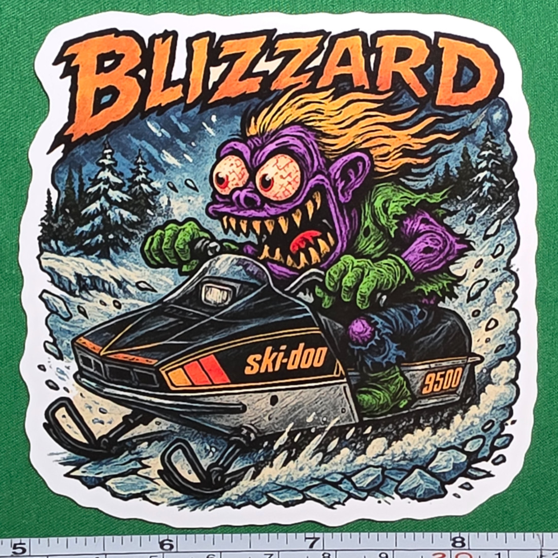 Ski-Doo Blizzard 9500 Snowmobile 9x9cm Durable Die-Cut Vinyl Sticker