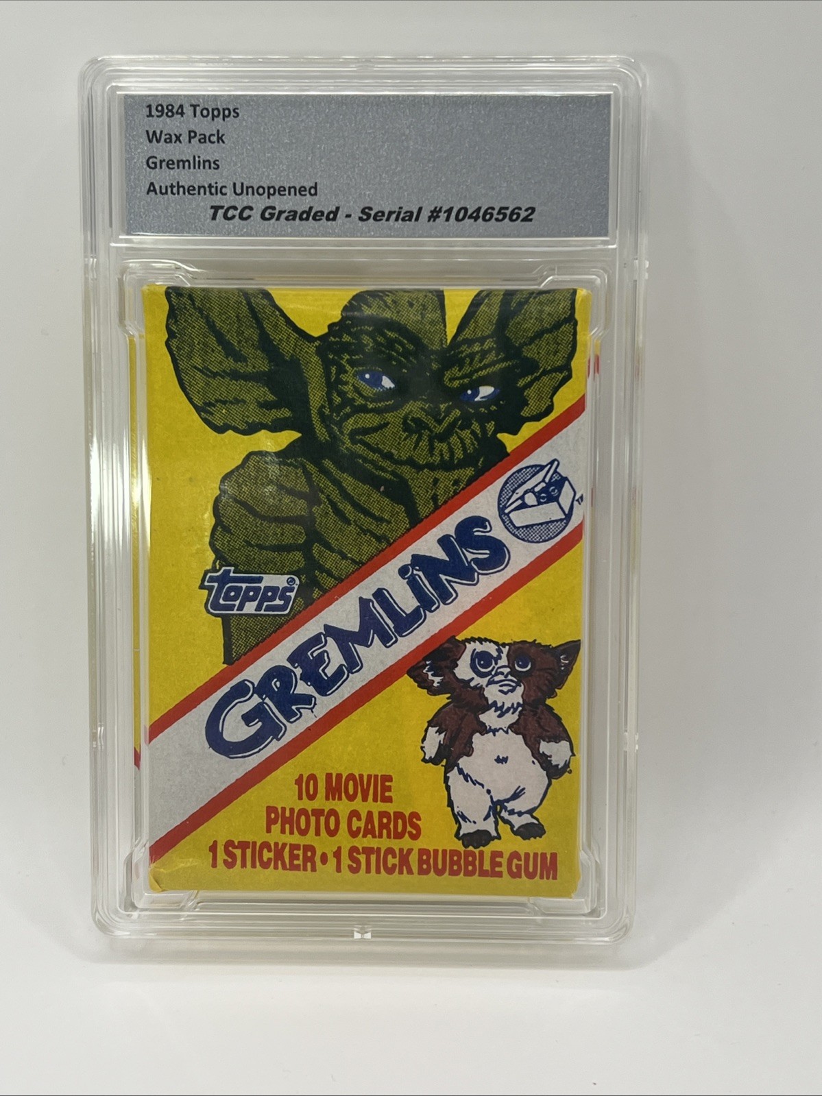 1984 Topps Gremlins Wax Pack Authentic Unopened Encapsulated