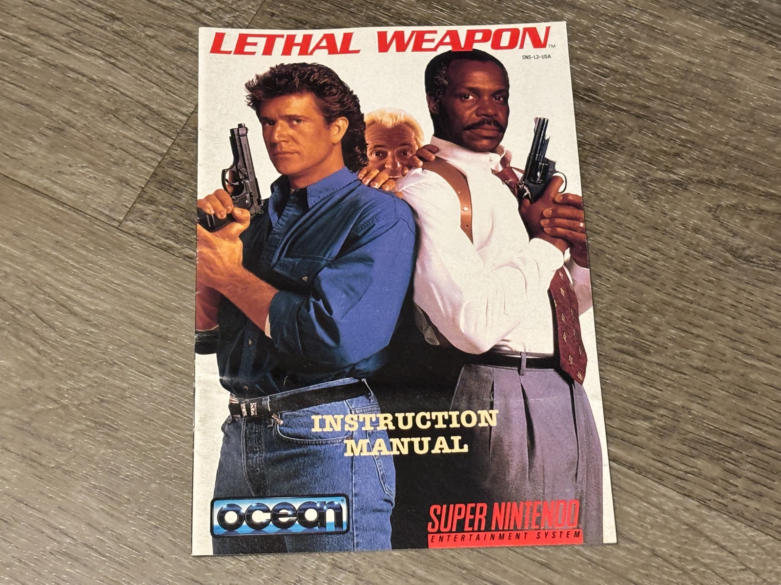 Lethal Weapon Instruction Manual Booklet Super Nintendo Snes Authentic