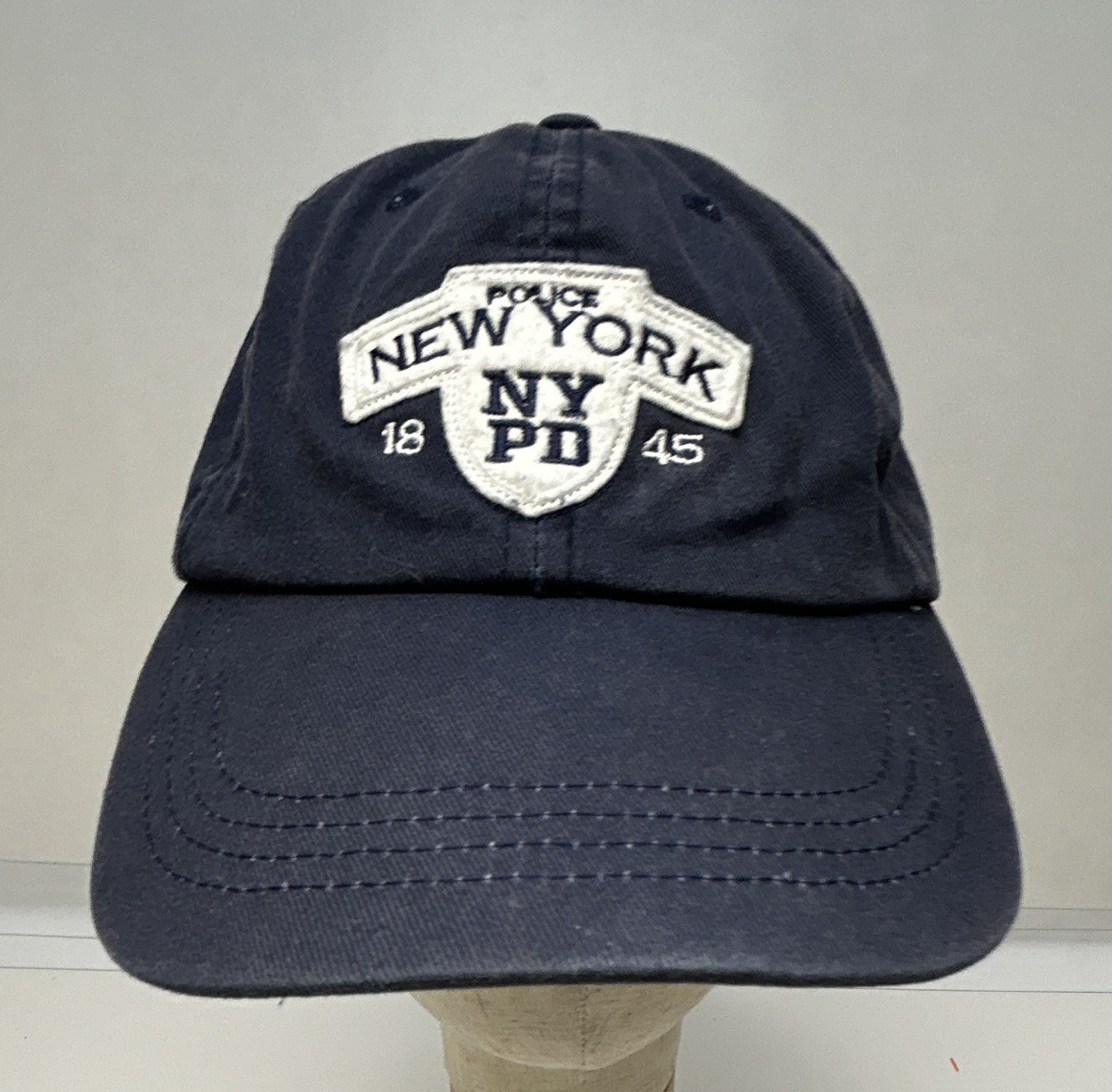 AUTHENTIC NYPD New York Police Navy  Baseball Cap Embroidered Patch 100% Cotton