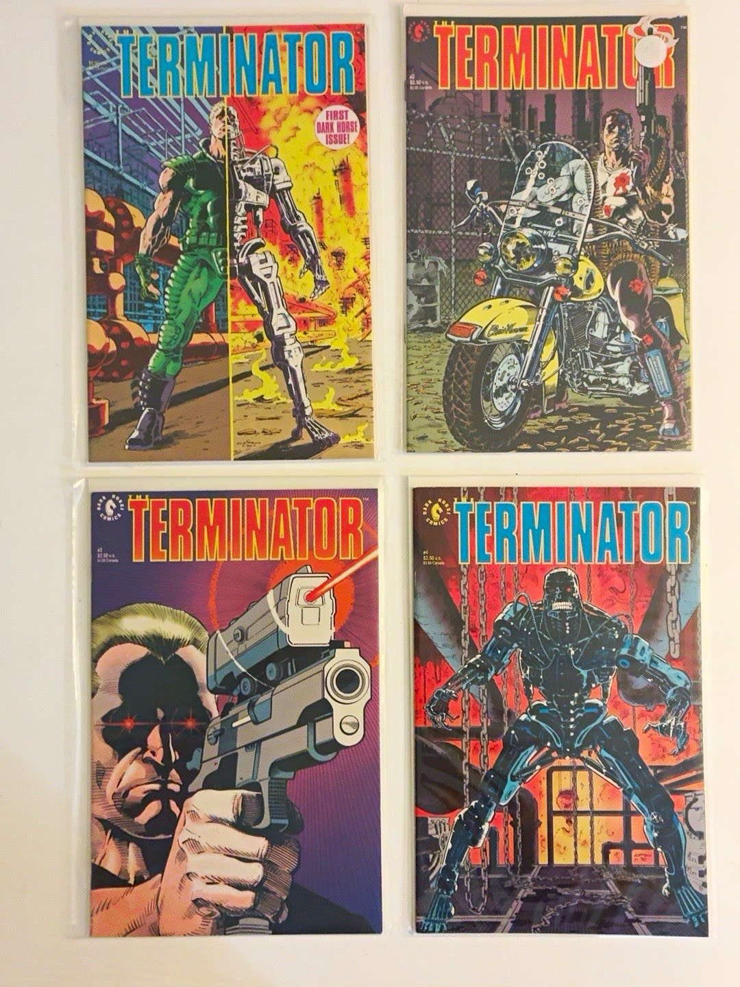 The Terminator #1-4 Complete Set Dark Horse 1990 1st Series High Grade Copies