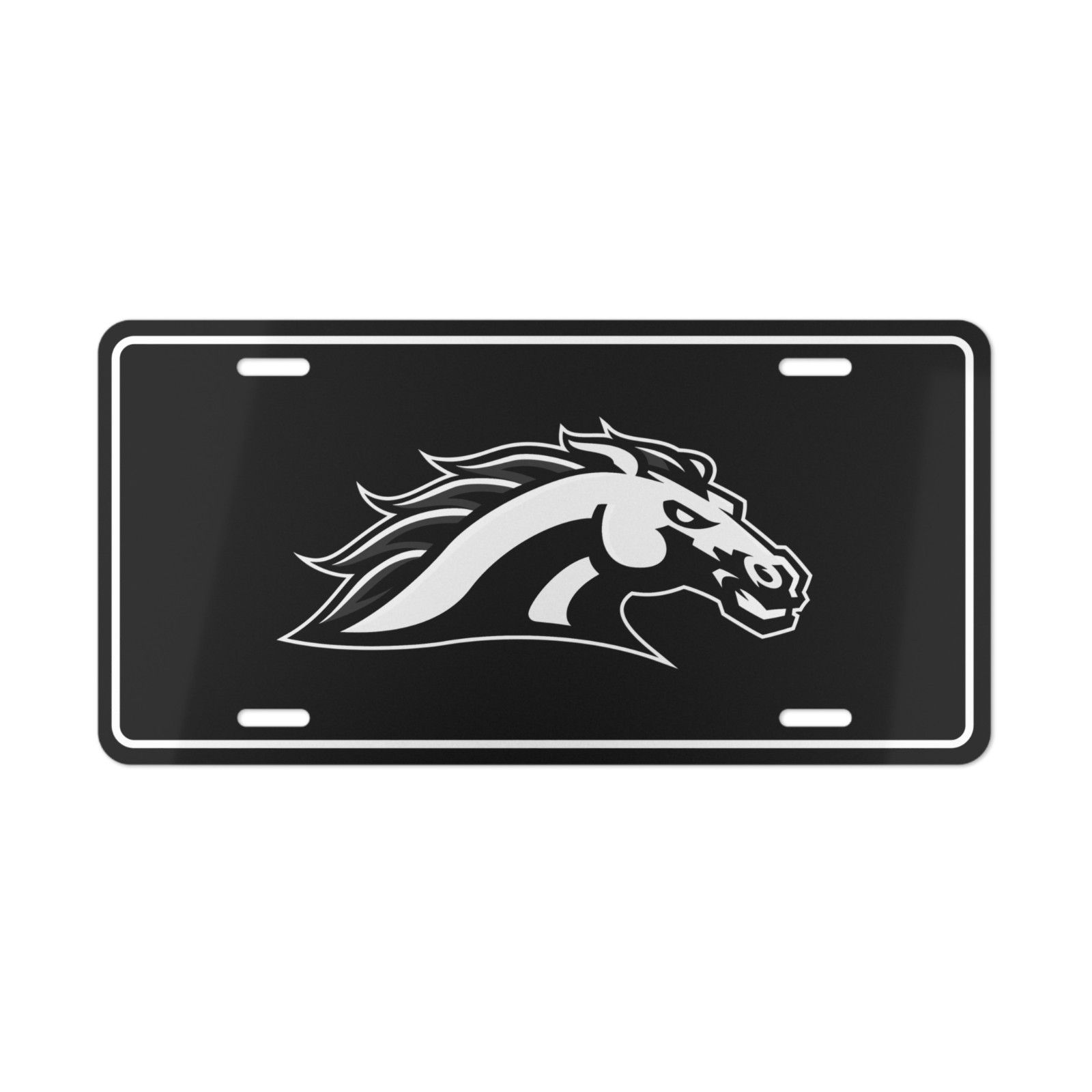 Western Michigan Broncos Vanity License Plate – NCAA Car Tag (Black Background)