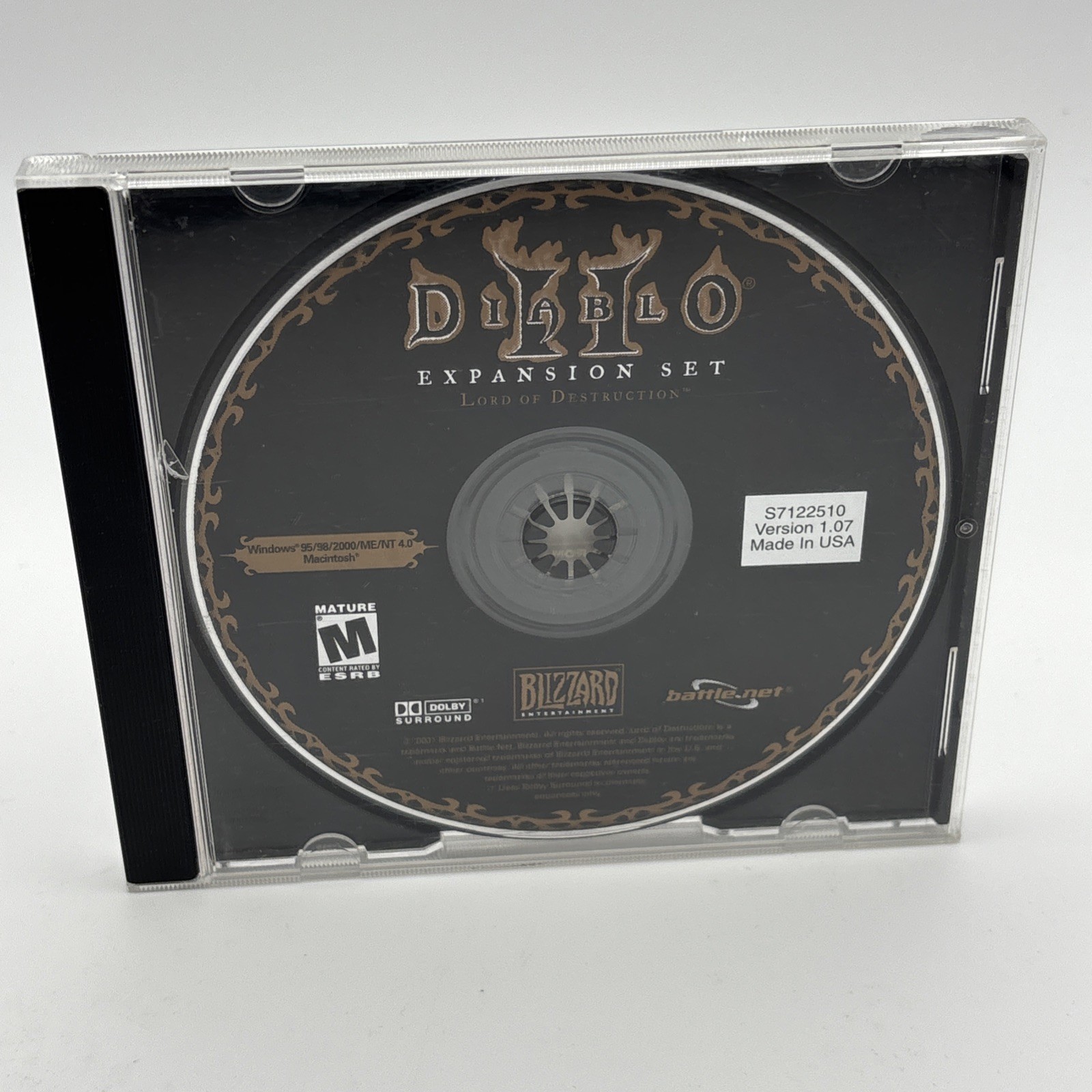 Diablo II 2 Expansion Set Lord of Destruction PC/CD-ROM ✅ Disc & Back Cover