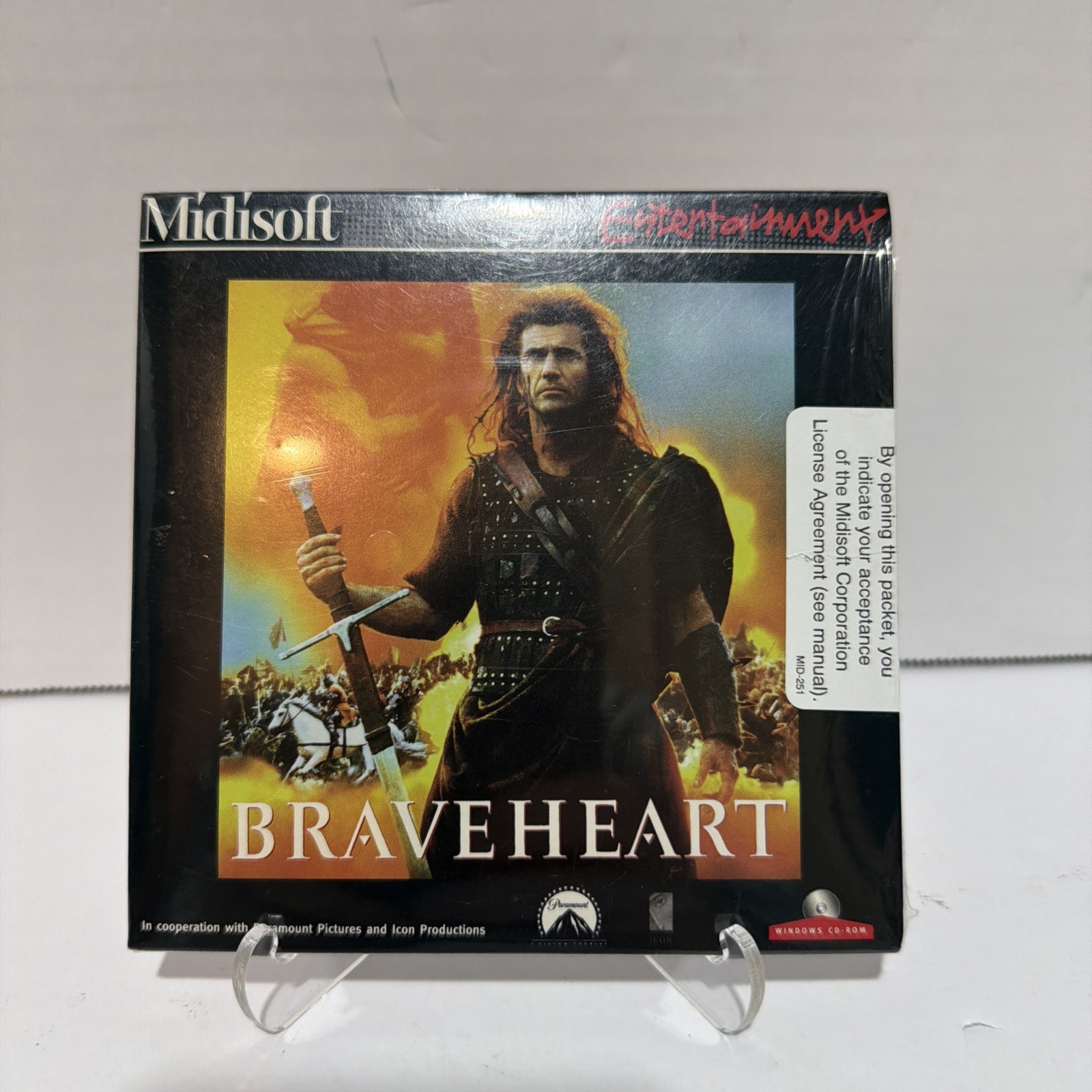 MIDISOFT BRAVEHEART The Movie PC Game DISC