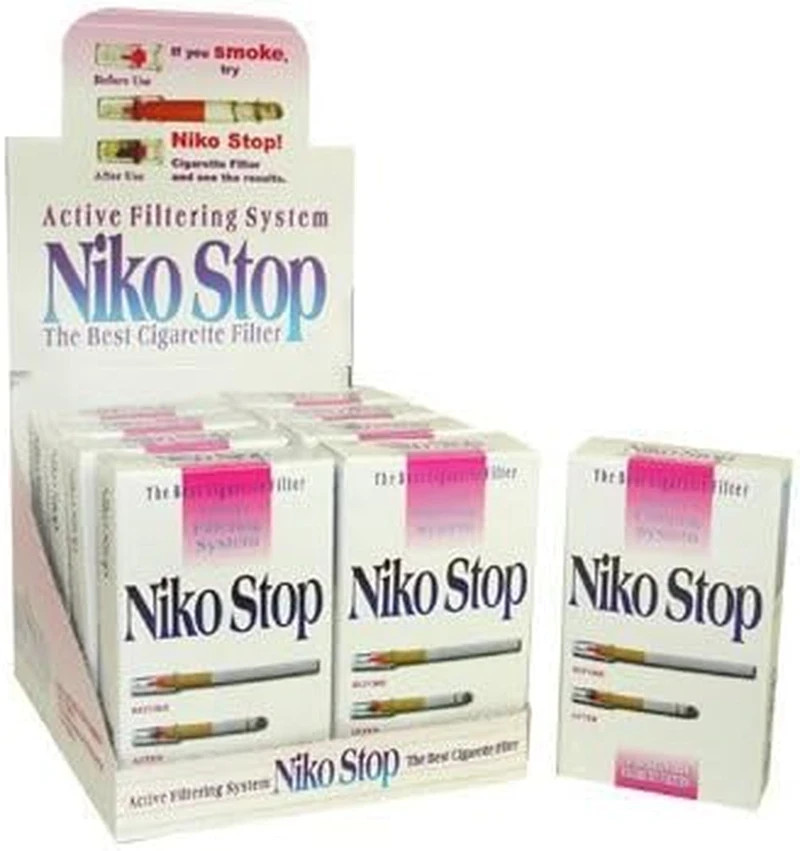 Niko Stop Cigarette Filter 24 Packs, 30 Filters/PK, Nikostop Nic Tar Out Filters