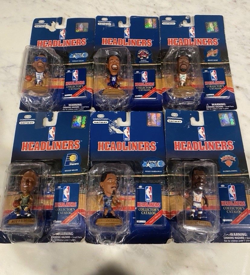 Corinthian NBA Headliners Figurines w/ Collector’s Catalog Hardaway Kemp More