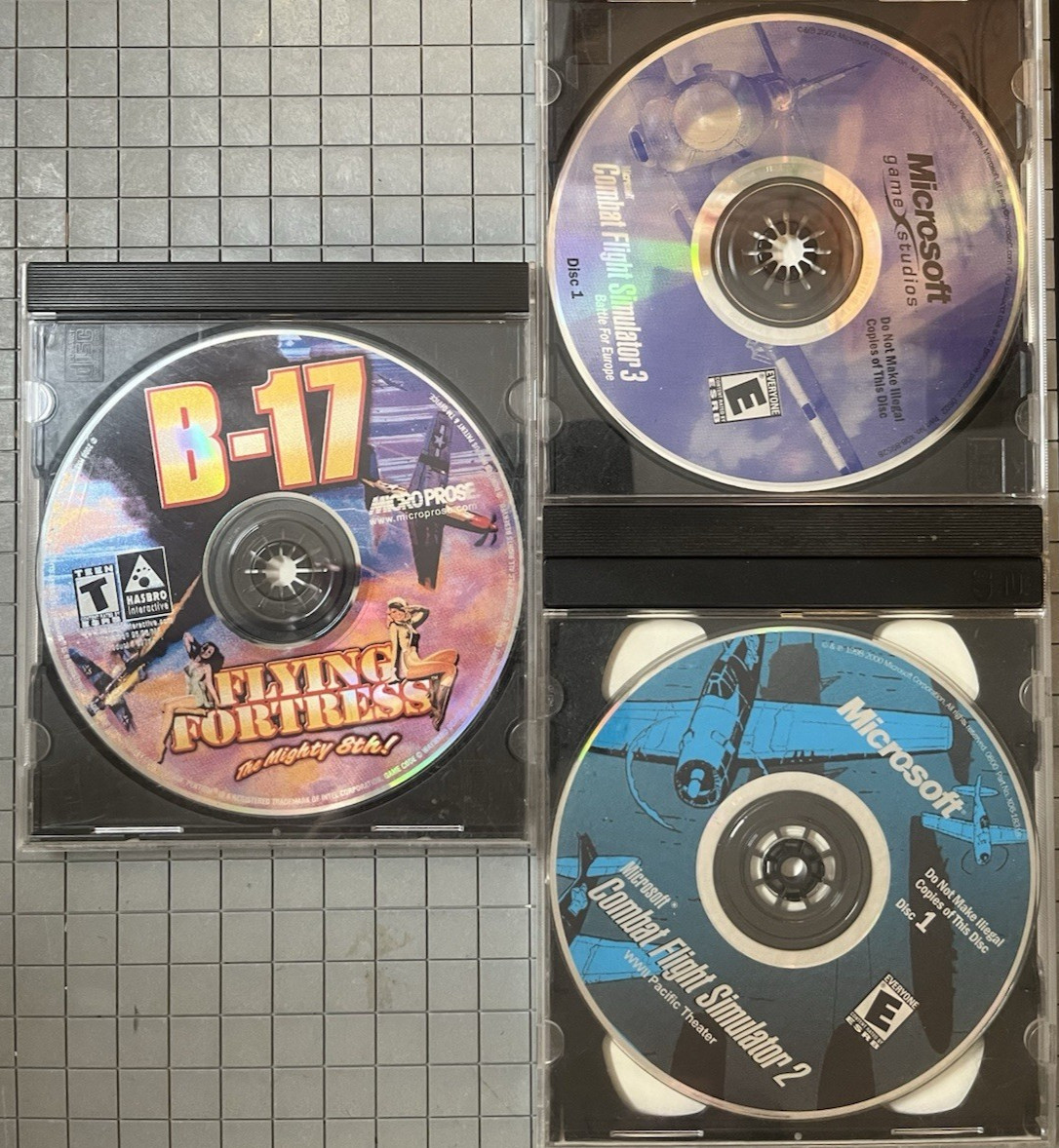 Flight Sims Lot of 3 PC Microsoft Combat Flight Simulator - B‑17 Flying Fortress