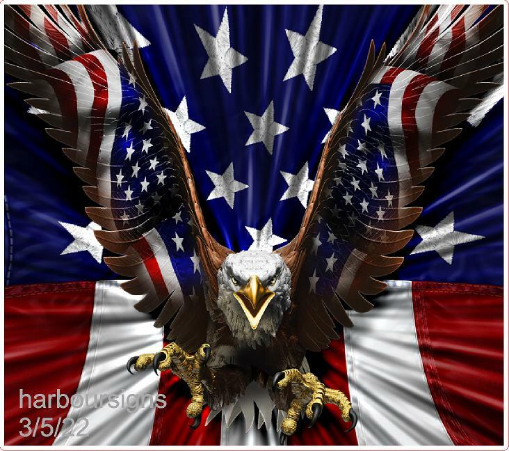 American Flying Attack Eagle Flag DECAL (CHOOSE YOUR SIZE) Car RV Truck Sticker