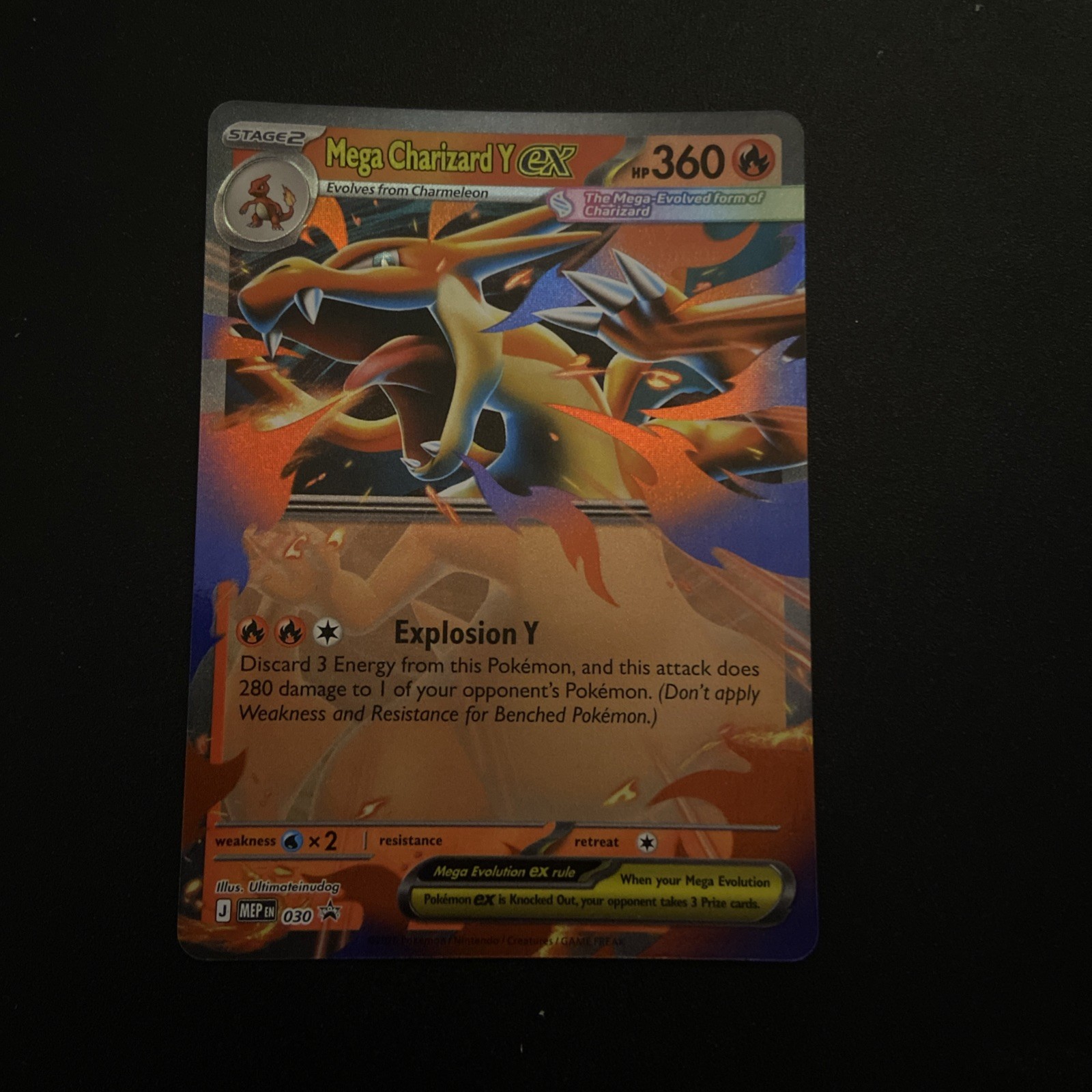 Mega Charizard Y ex 030 Holo Promo ME: Mega Evolution Promo Pokemon Near Mint
