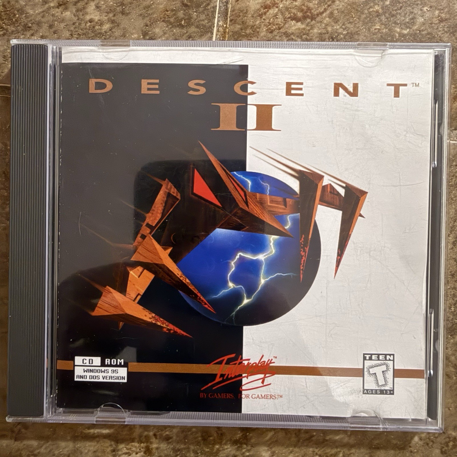 Descent II 2 PC CD-ROM Jewel Case Retro 1996 Interplay Windows 95 DOS Game