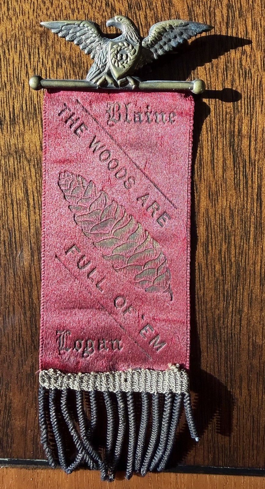 Rare Blaine 1884 Campaign Ribbon/Badge \